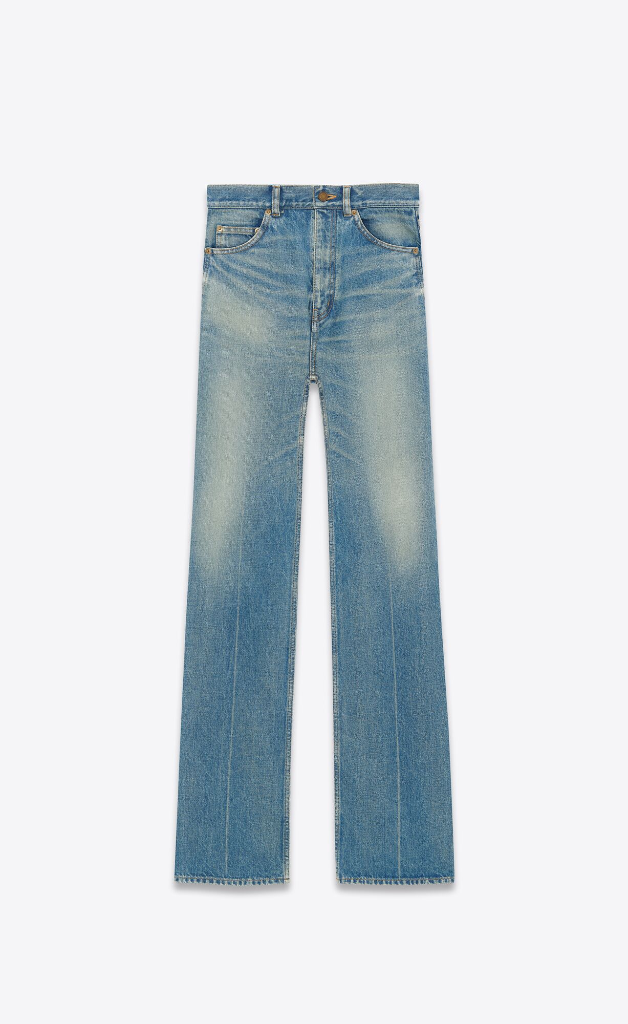 YSL 70\'s Flared Jeans Modre | 32956-STLP