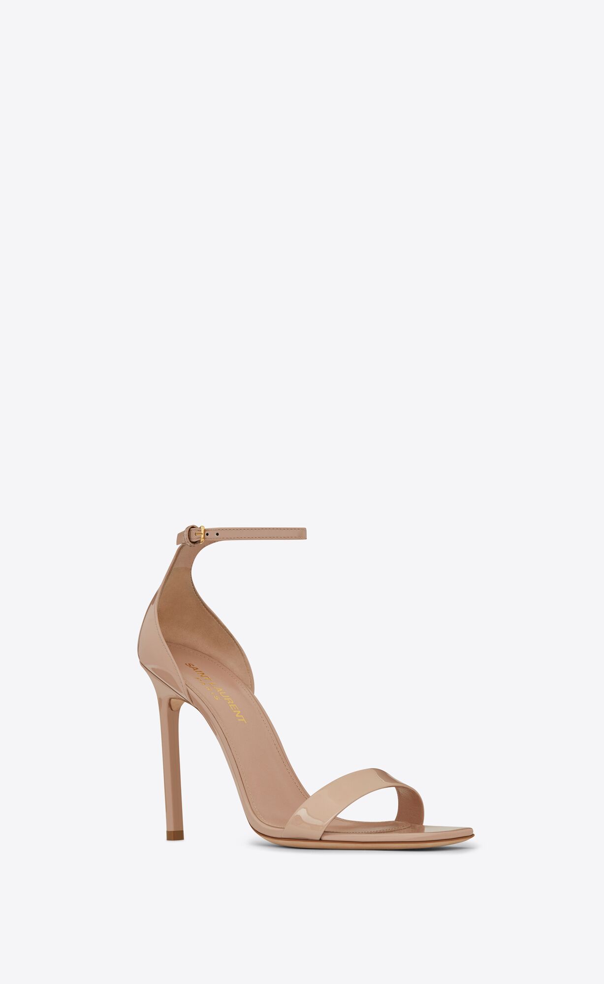 YSL Amber Sandals In Lakovane Kozene Tmavo Ruzove | 61539-VXRO