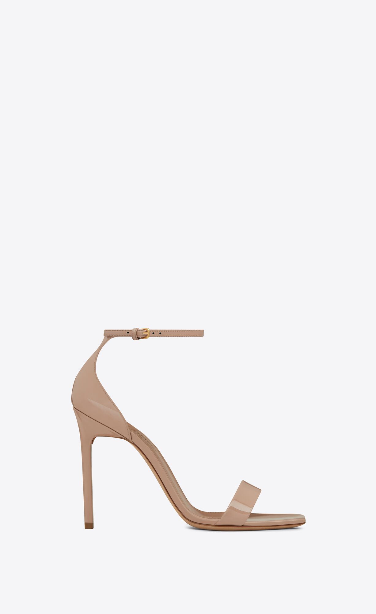 YSL Amber Sandals In Lakovane Kozene Tmavo Ruzove | 61539-VXRO