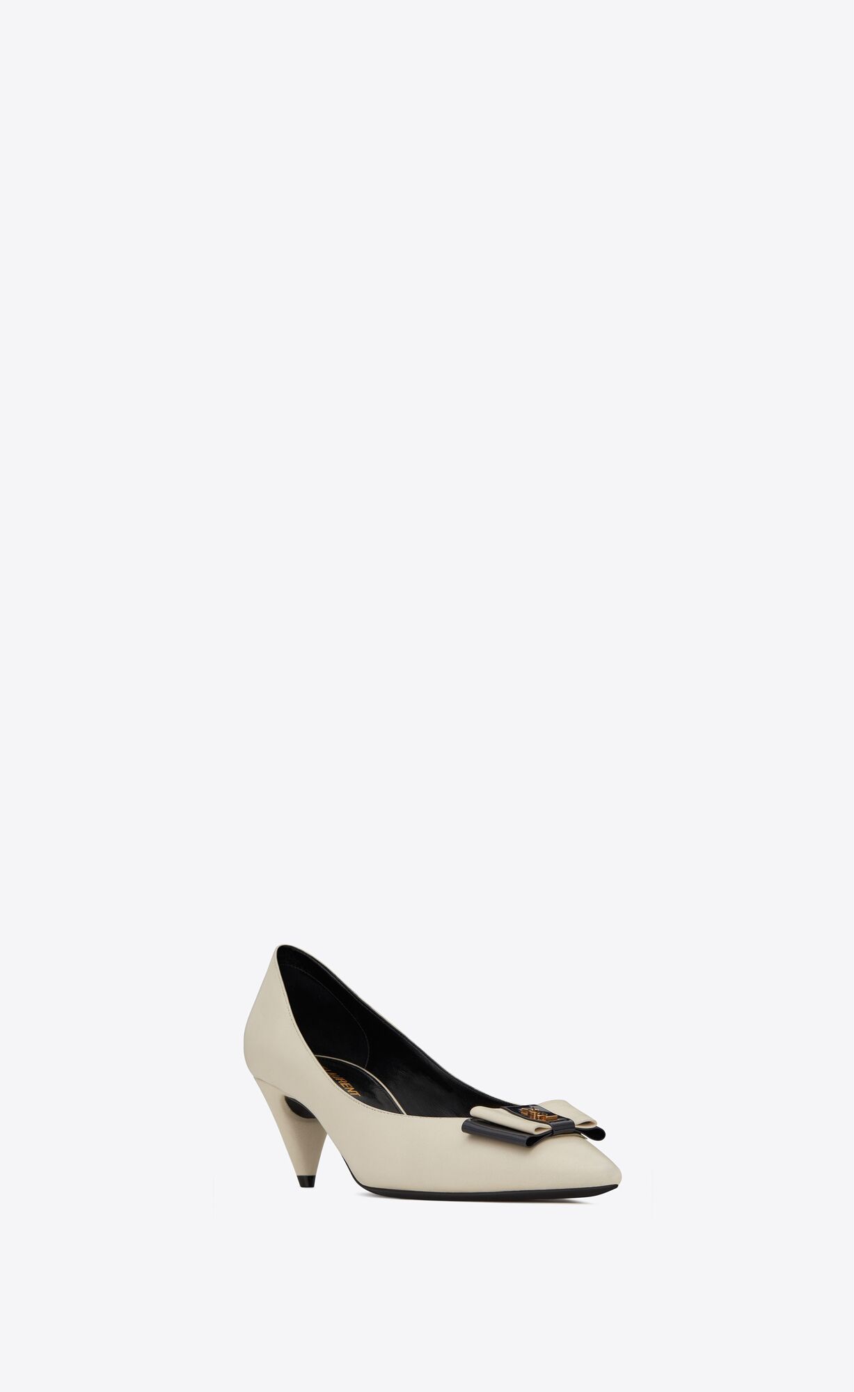 YSL Anaïs Bow Pumps In Smooth Kozene Námornícka Modrá | 49025-OFQN