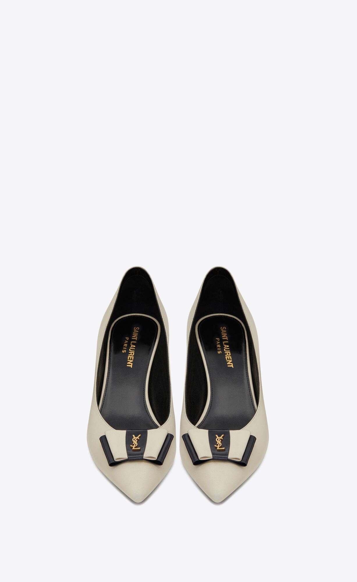 YSL Anaïs Bow Pumps In Smooth Kozene Námornícka Modrá | 49025-OFQN