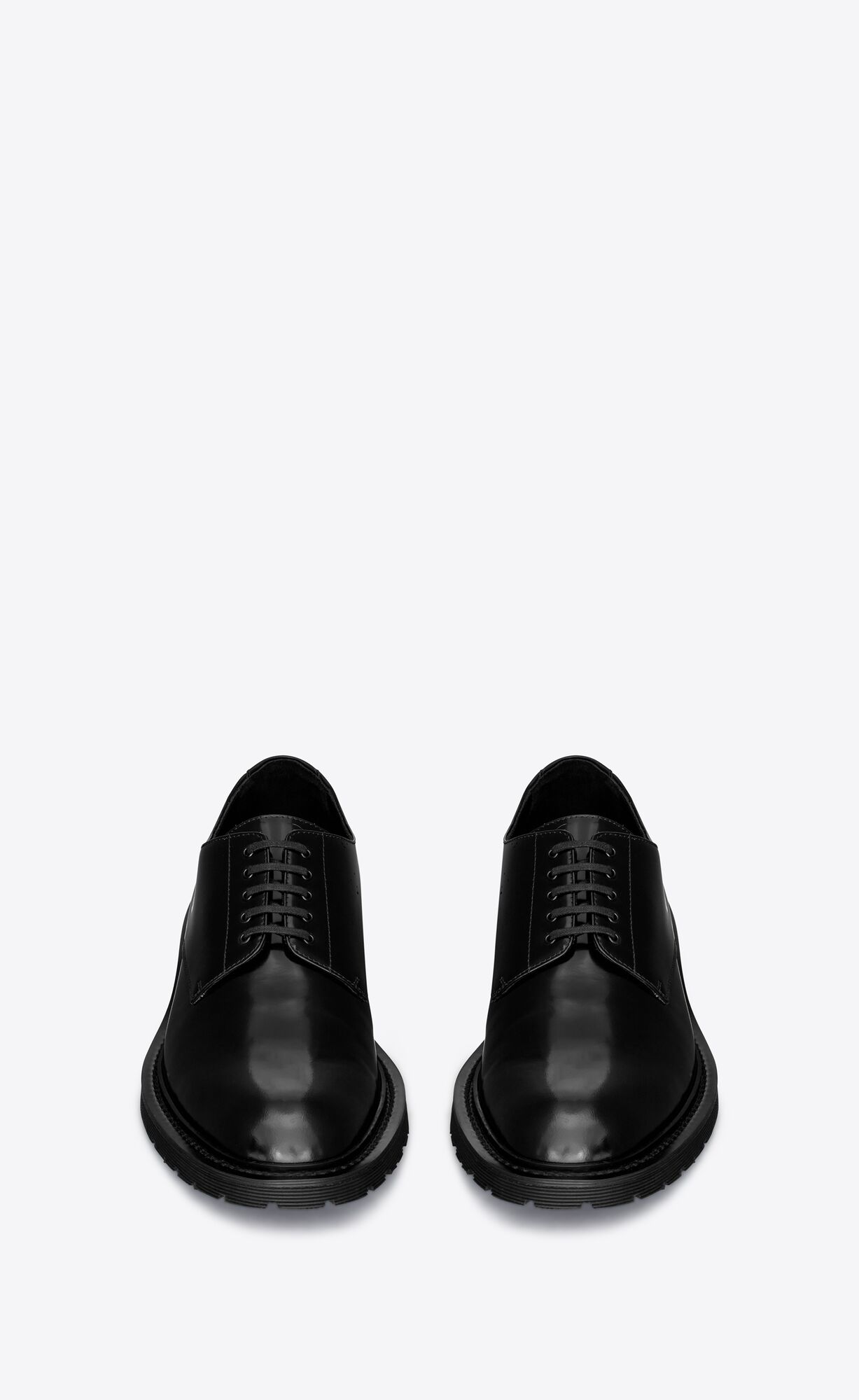 YSL Army Derbies In Lakovane Kozene Noir | 23198-CZFO