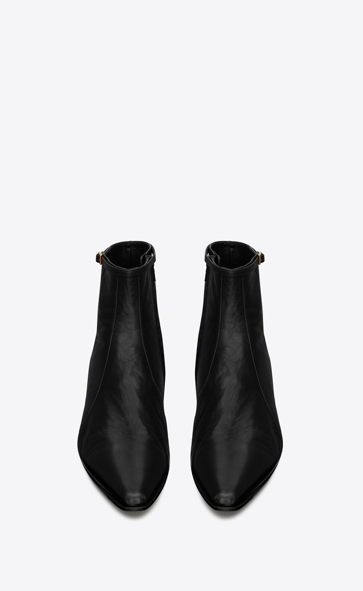 YSL Arsun Zipped Boots In Shiny Kozene Čierne | 56230-YUJZ