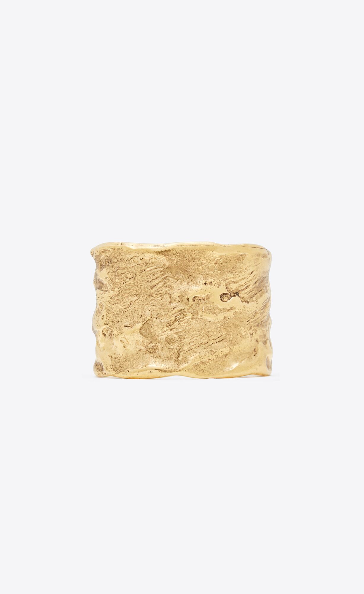 YSL Arty Textured Cuff Bracelet In Metal Tmavo Zlate | 57613-QMGK