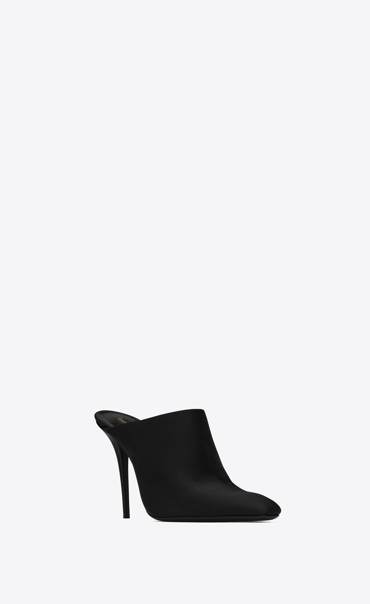 YSL Ascot Mules In Crepe Satin Čierne | 26419-JNEB