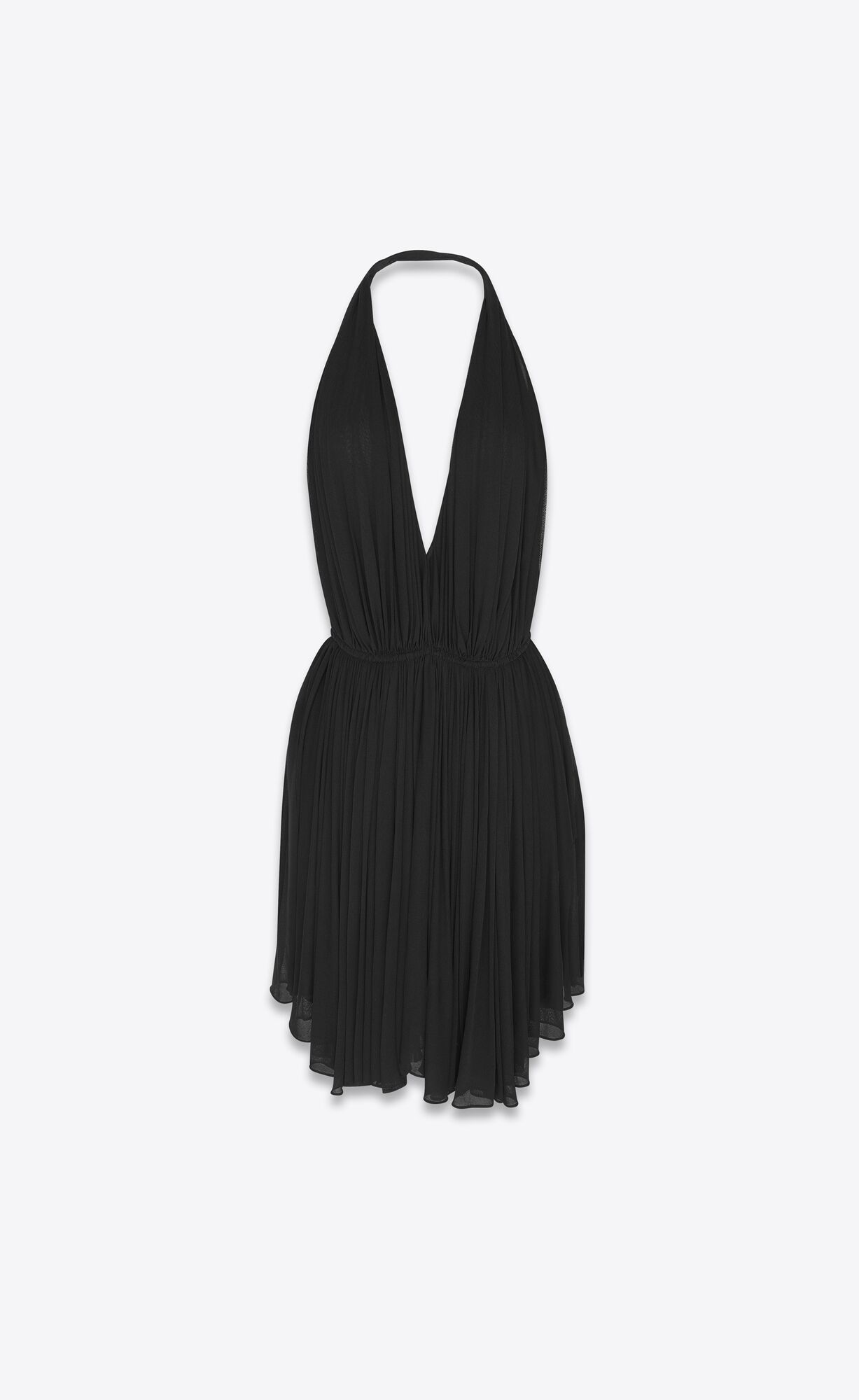 YSL Backless Saty In Crepe Jersey Noir | 81650-MXLG