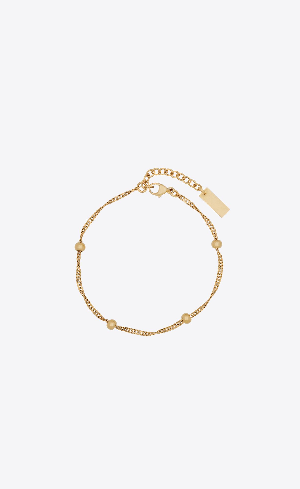 YSL Ball And Intertwined Chain Bracelet In Metal Zlate | 83450-NIMT