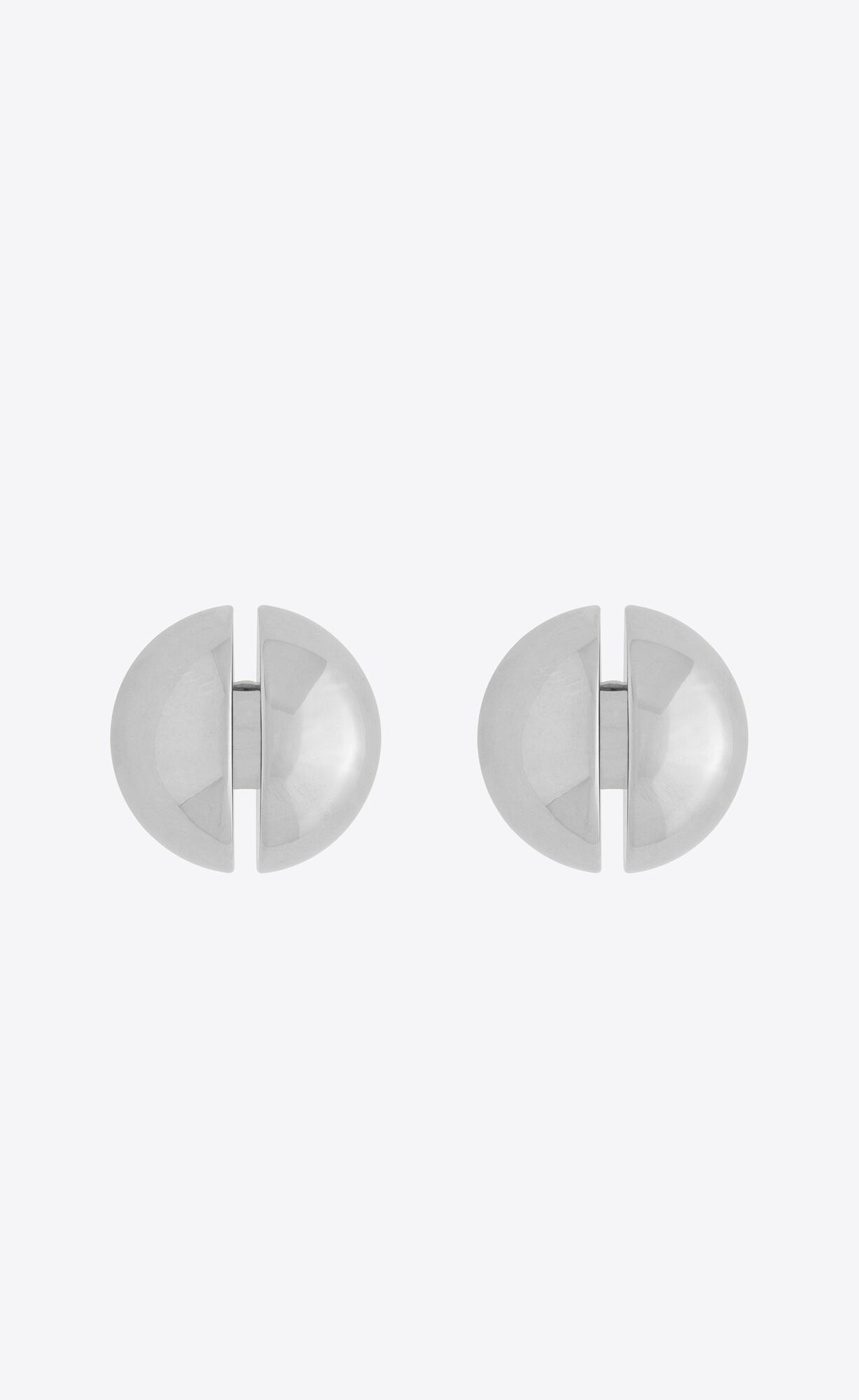 YSL Ball Split Earrings In Metal Palladium | 52873-ITKZ