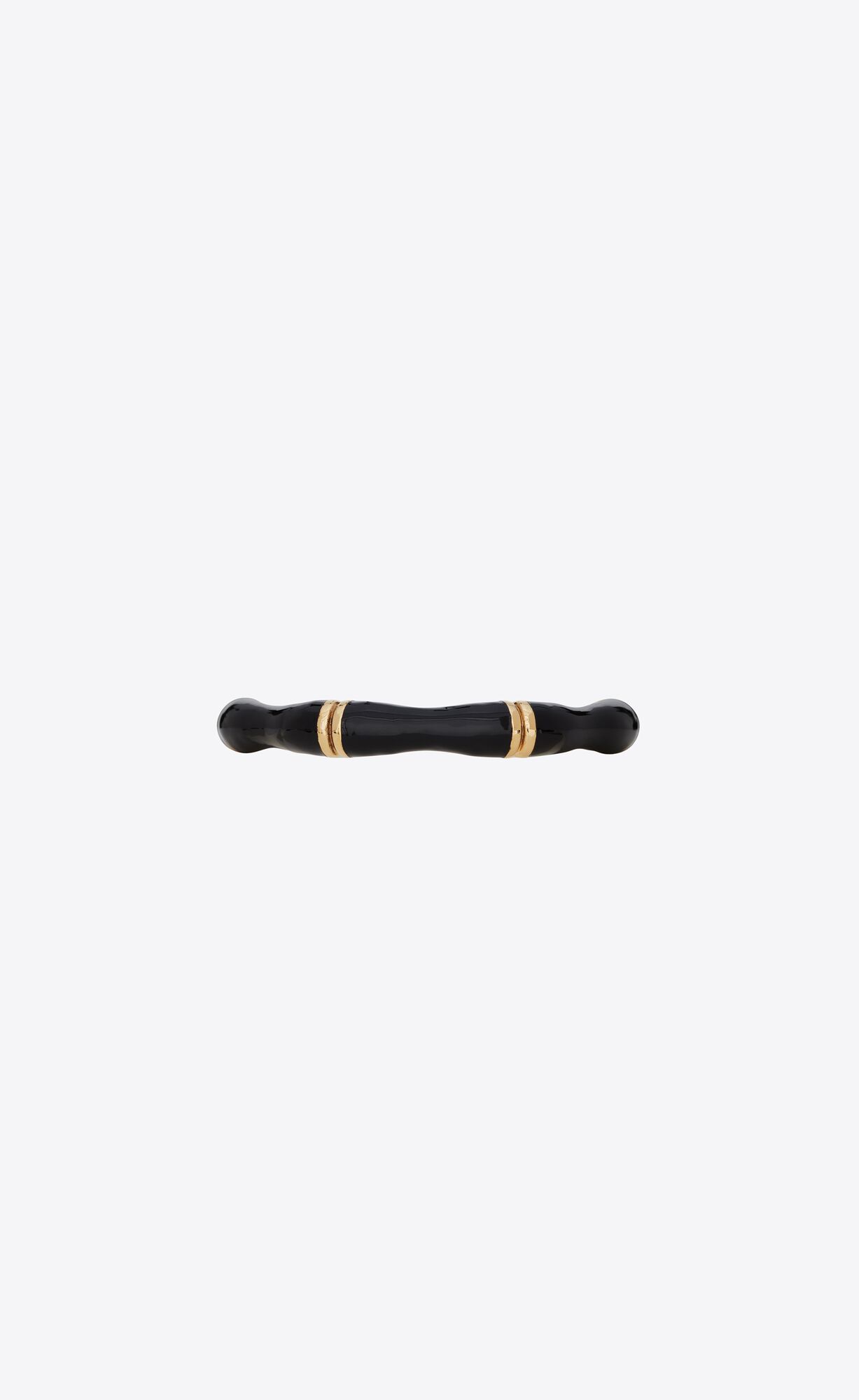 YSL Bamboo Open Cuff Bracelet Zlate Čierne | 13678-XETC