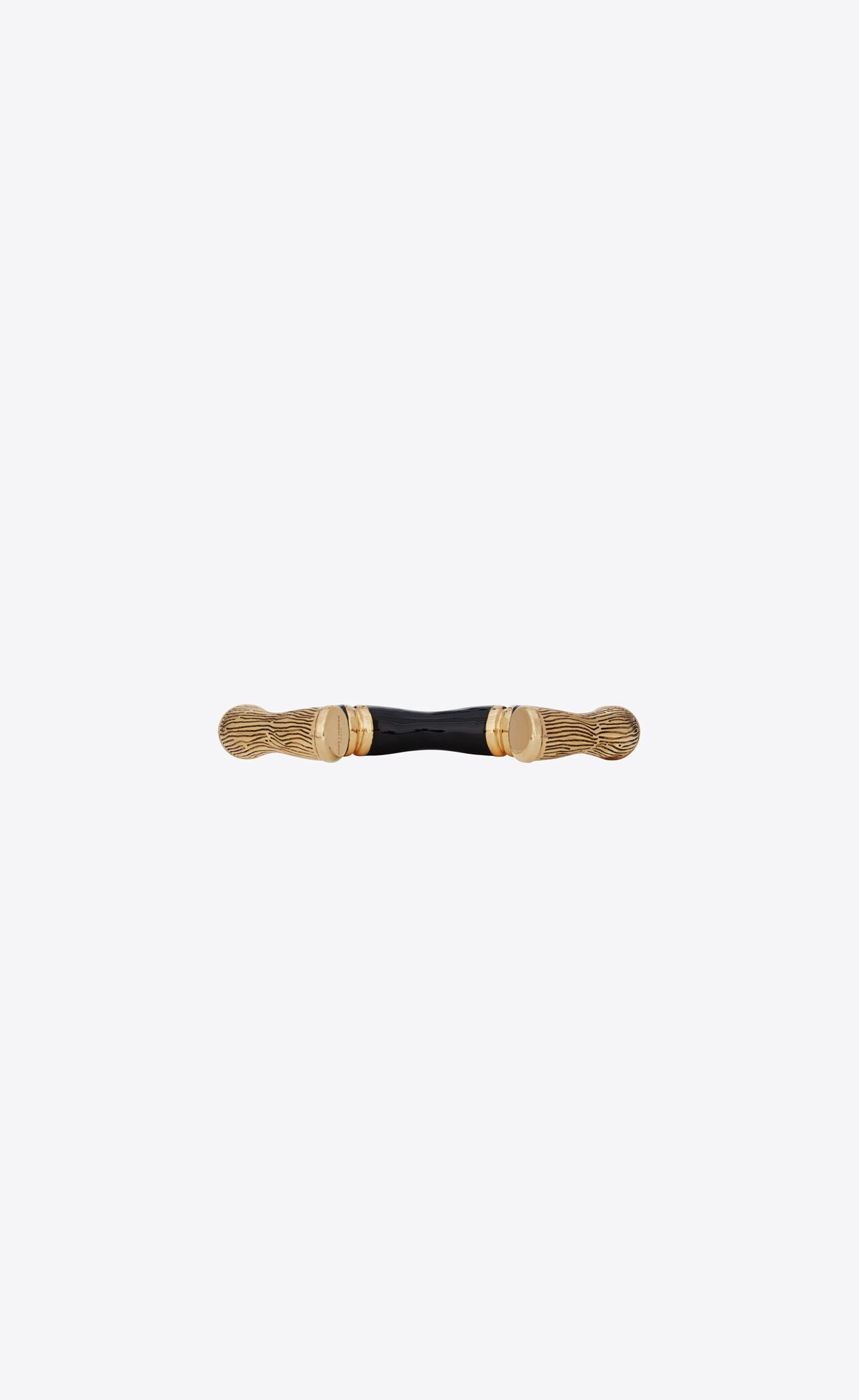 YSL Bamboo Open Cuff Bracelet Zlate Čierne | 13678-XETC