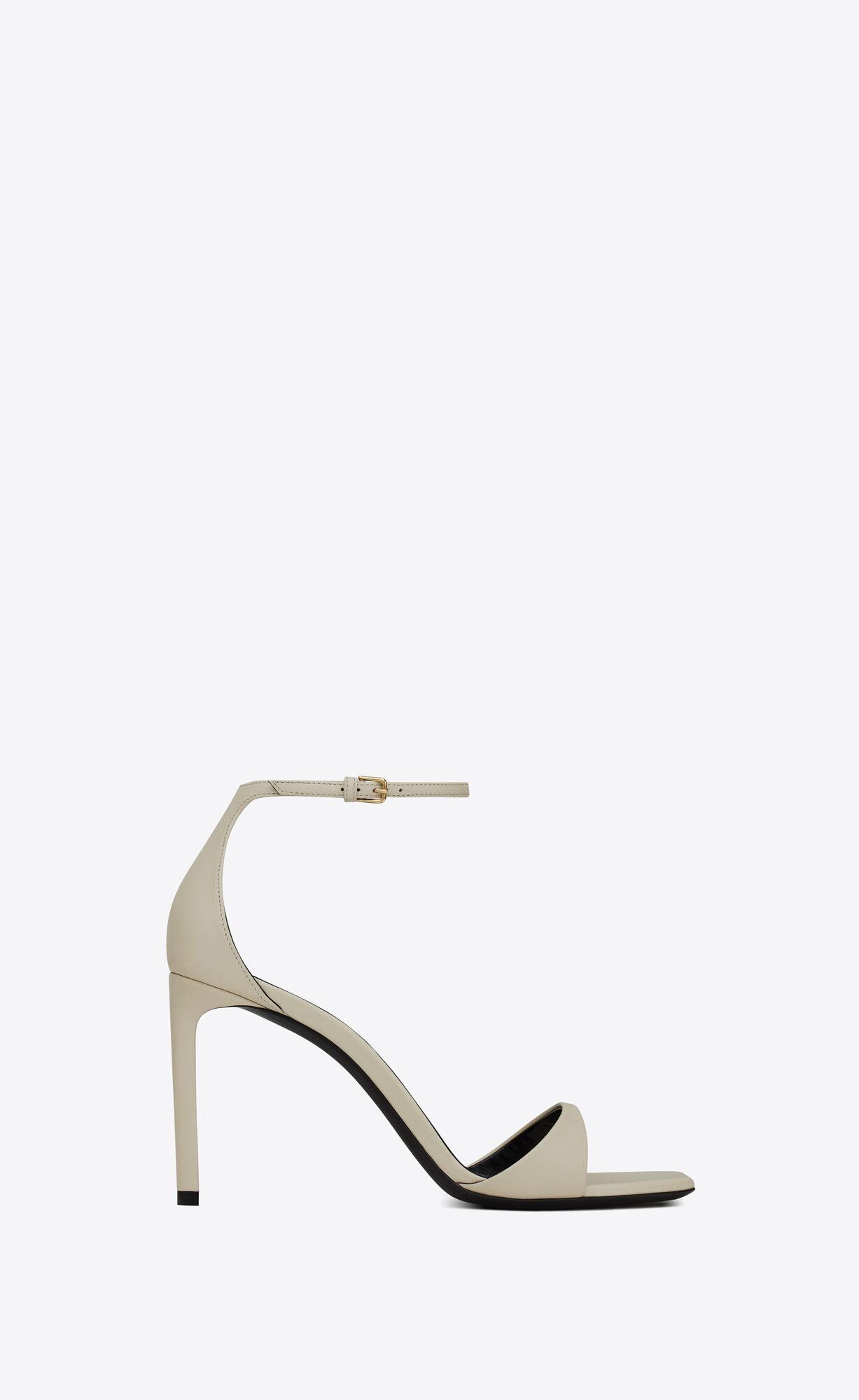 YSL Bea Sandals In Smooth Kozene Pearl | 17946-GIZK