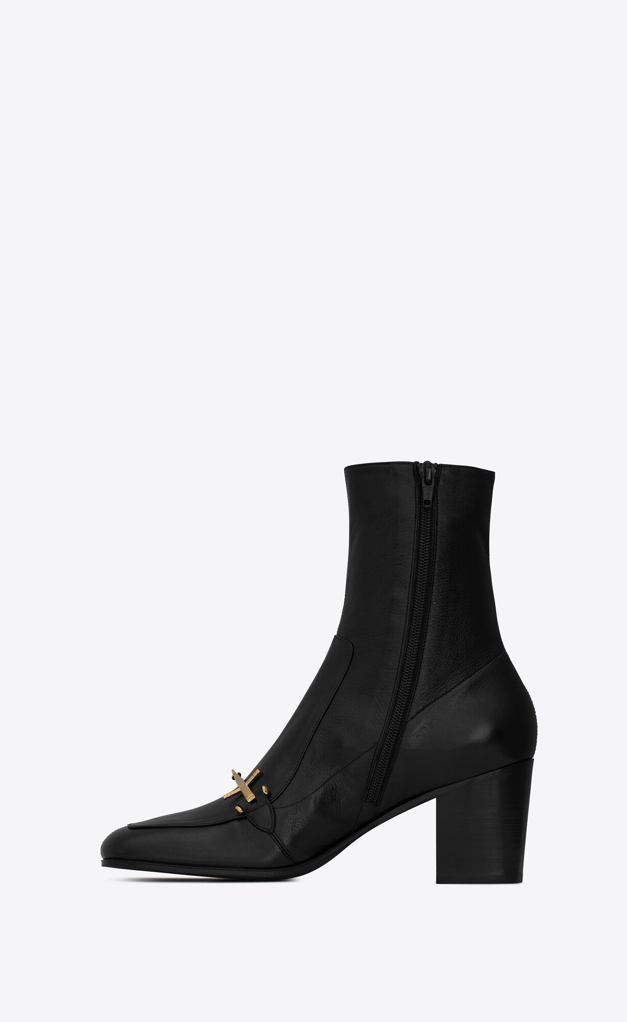 YSL Beau Boots In Smooth Kozene Noir | 13094-NZGT