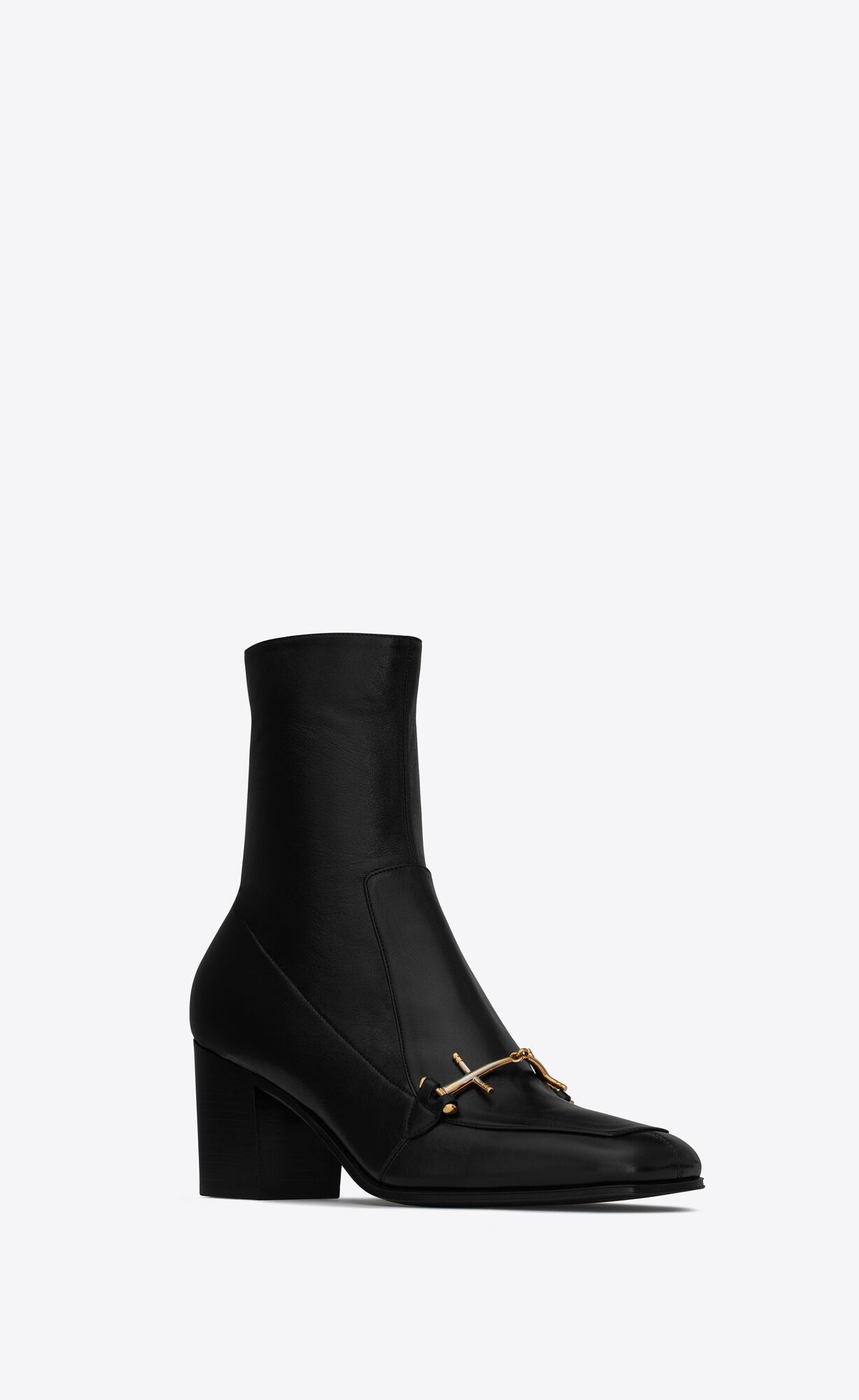 YSL Beau Boots In Smooth Kozene Noir | 13094-NZGT