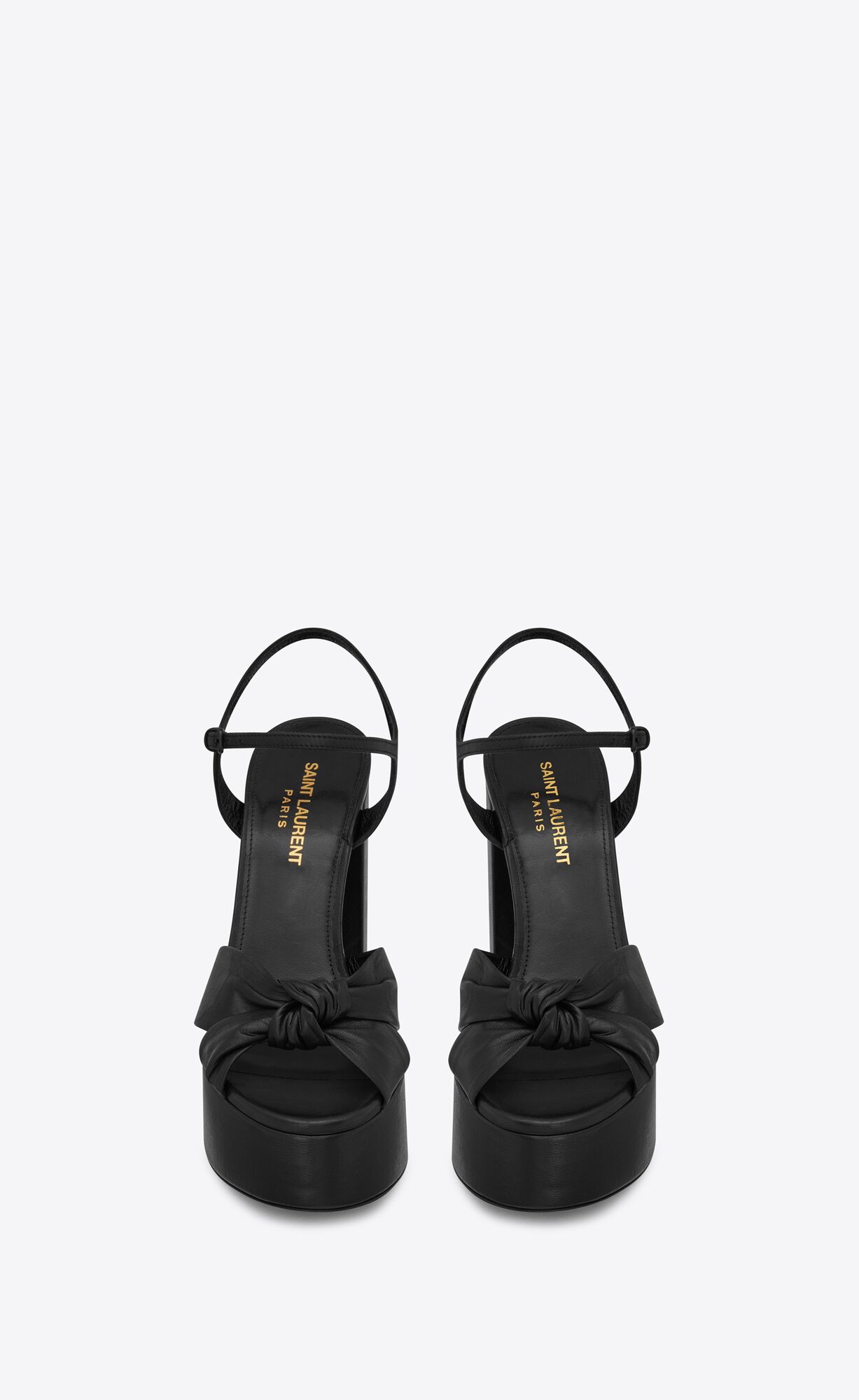 YSL Bianca Platforme Sandals In Smooth Kozene Čierne | 37942-CHRX