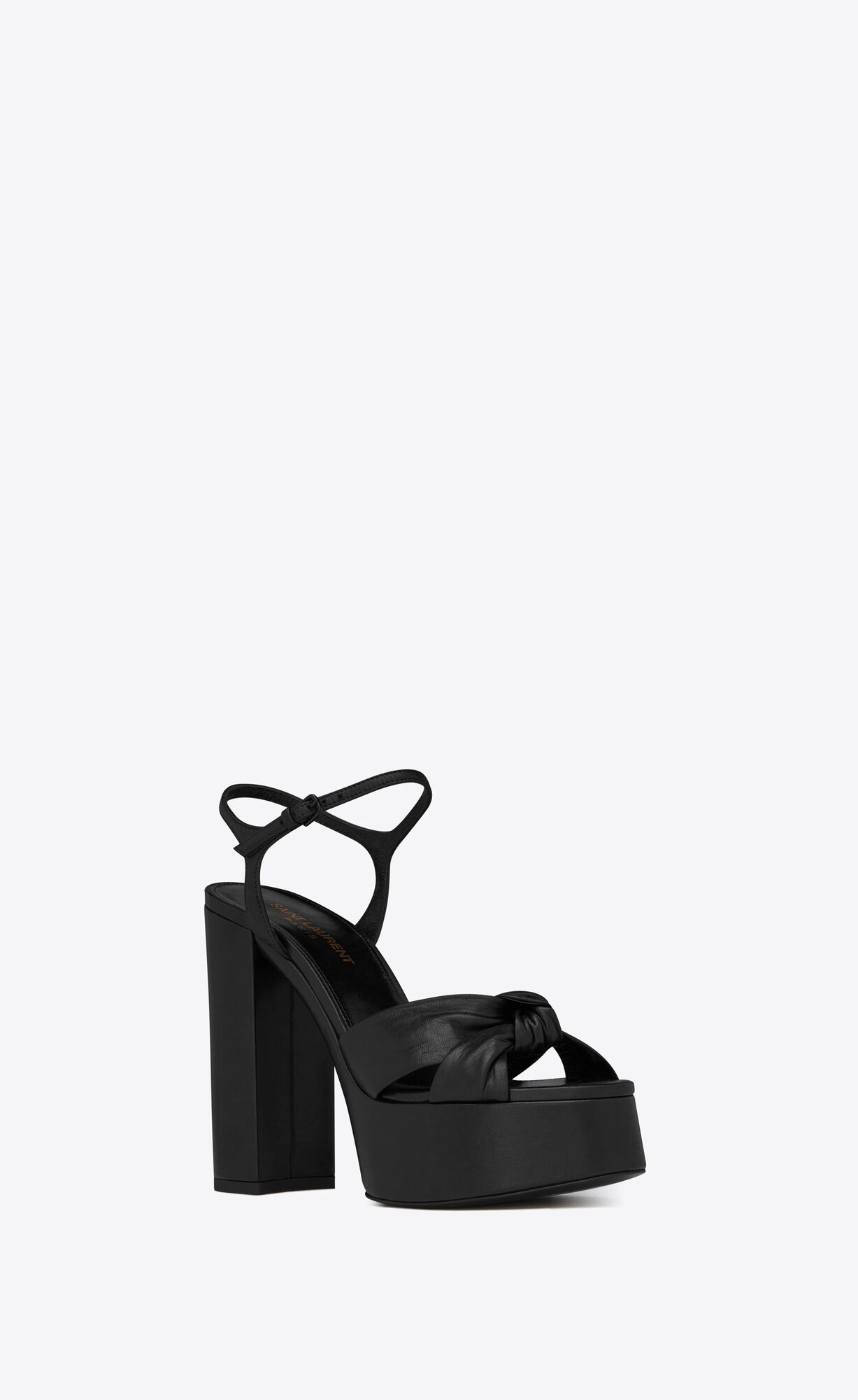 YSL Bianca Platforme Sandals In Smooth Kozene Čierne | 37942-CHRX