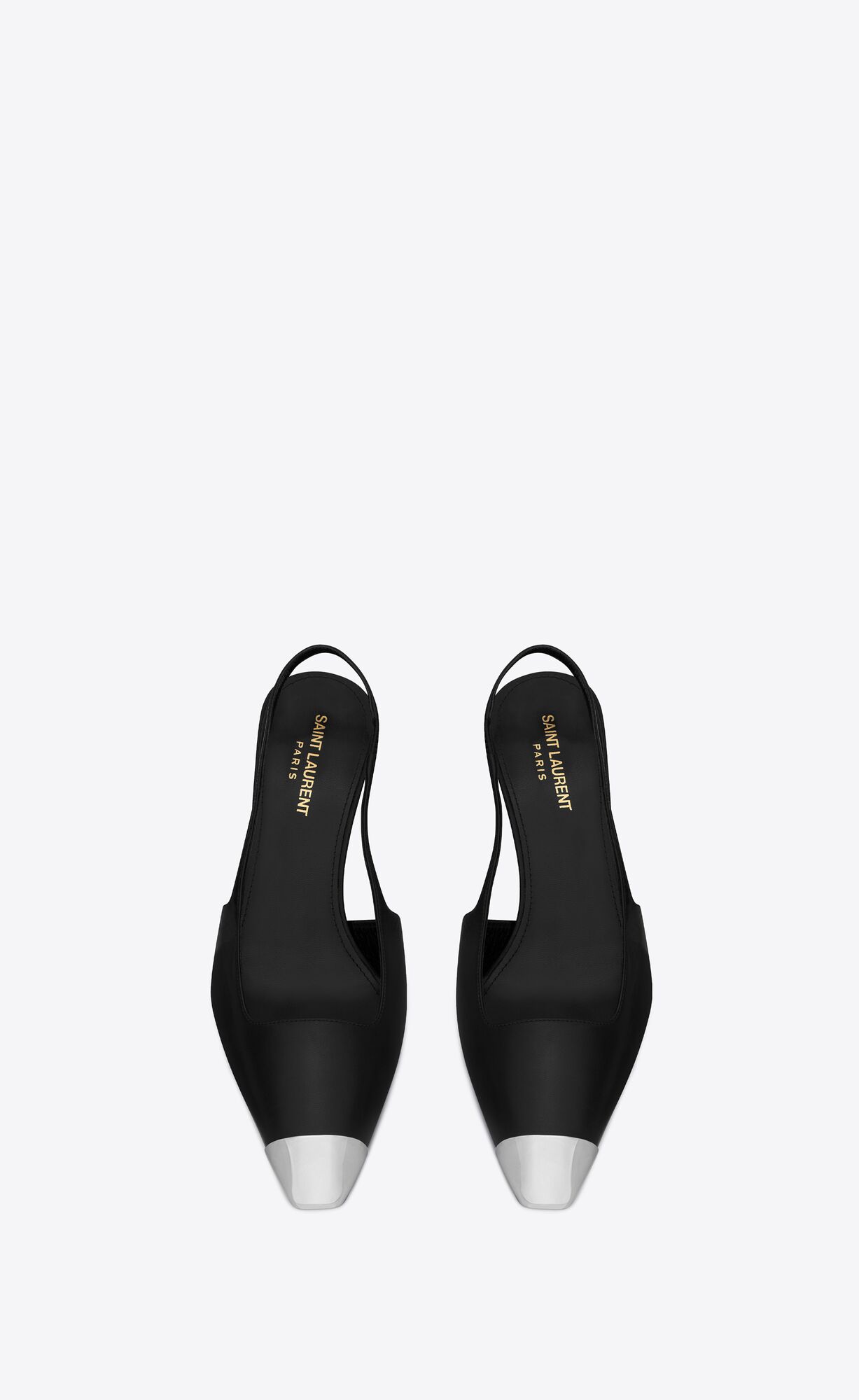 YSL Blade Slingback Pumps In Smooth Kozene Čierne | 37520-BISK