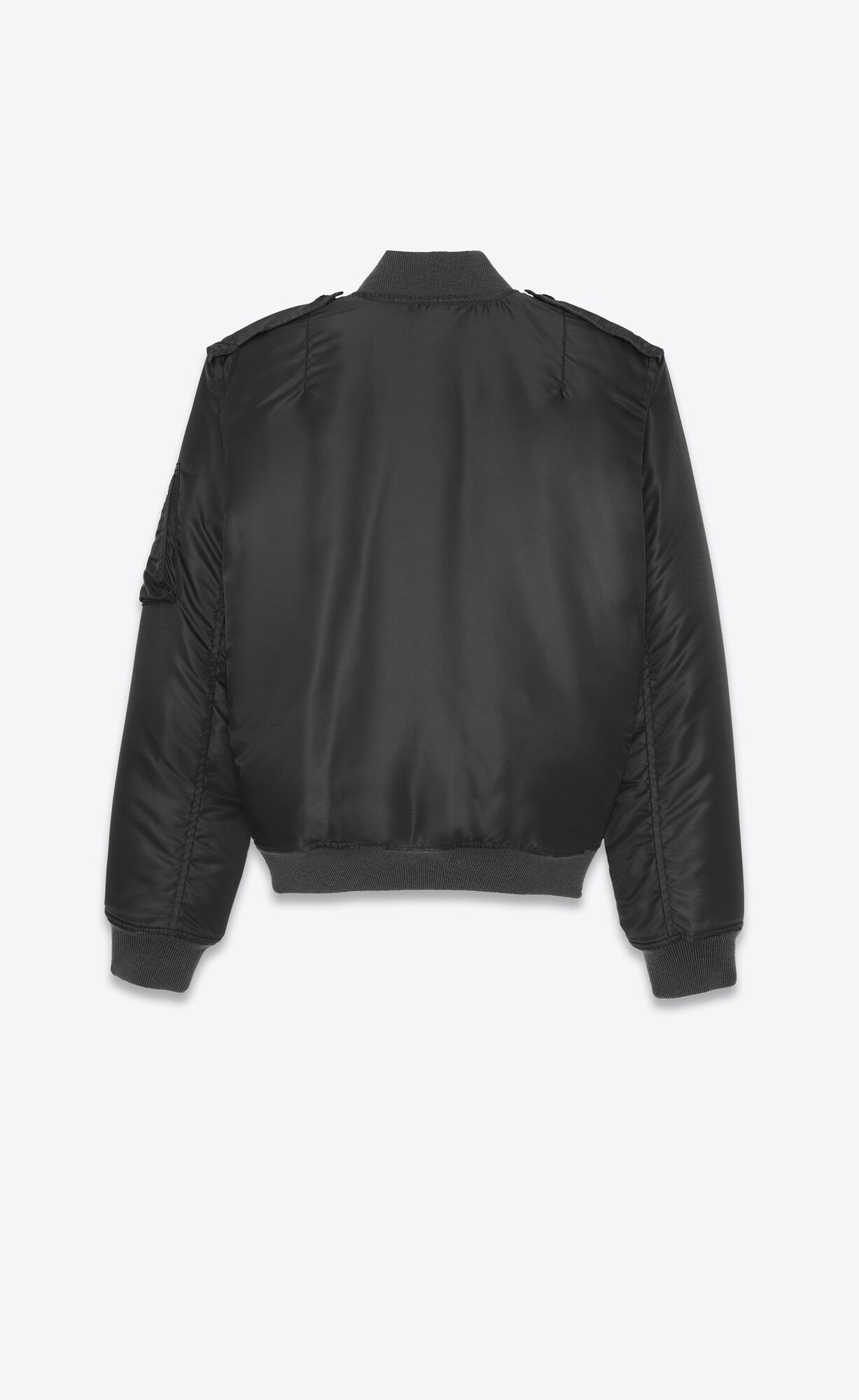 YSL Bomber Jacket In Nylon Čierne | 78465-OIVC