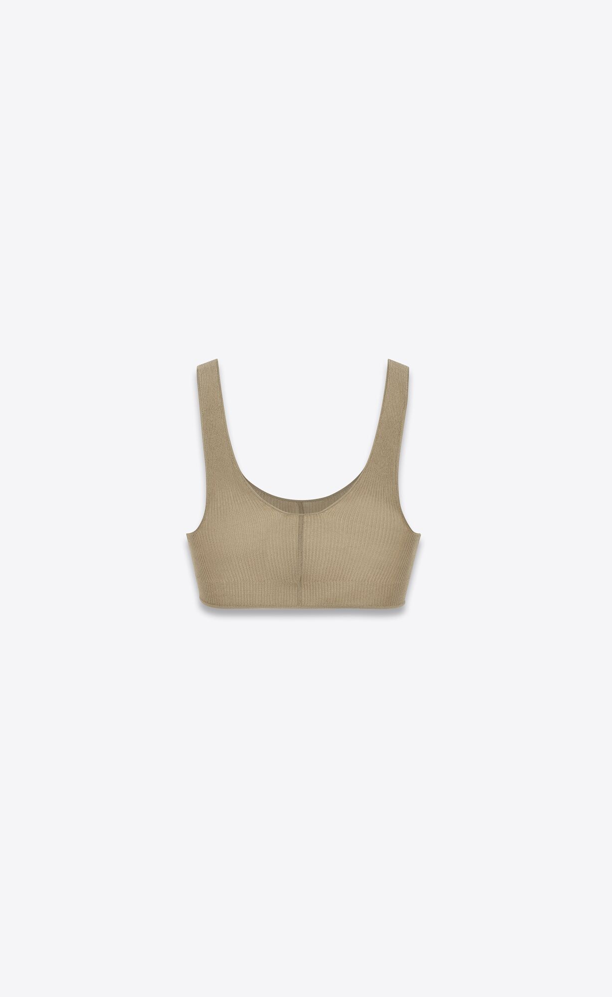 YSL Bralette In Rebrovaný Silk Sable | 43692-MEBX