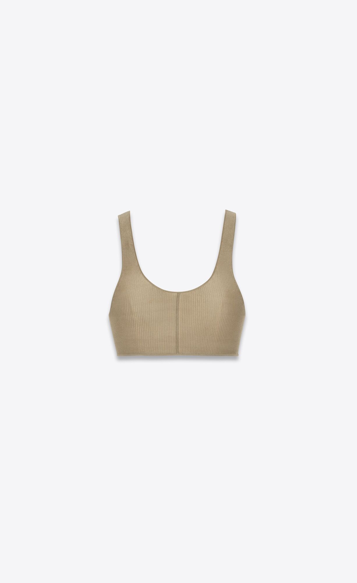 YSL Bralette In Rebrovaný Silk Sable | 43692-MEBX