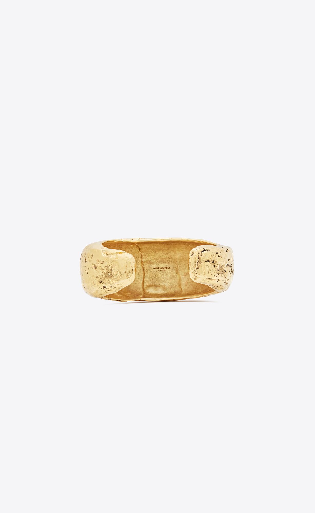 YSL Bumpy Textured Cuff In Metal Zlate | 57608-KWLN