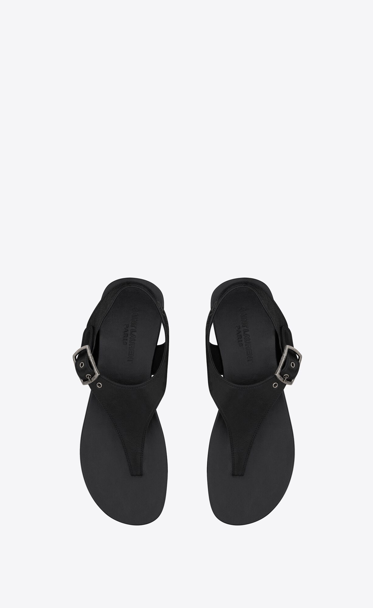 YSL Caleb Balerinky Sandals In Smooth Kozene Čierne | 21463-BMZD