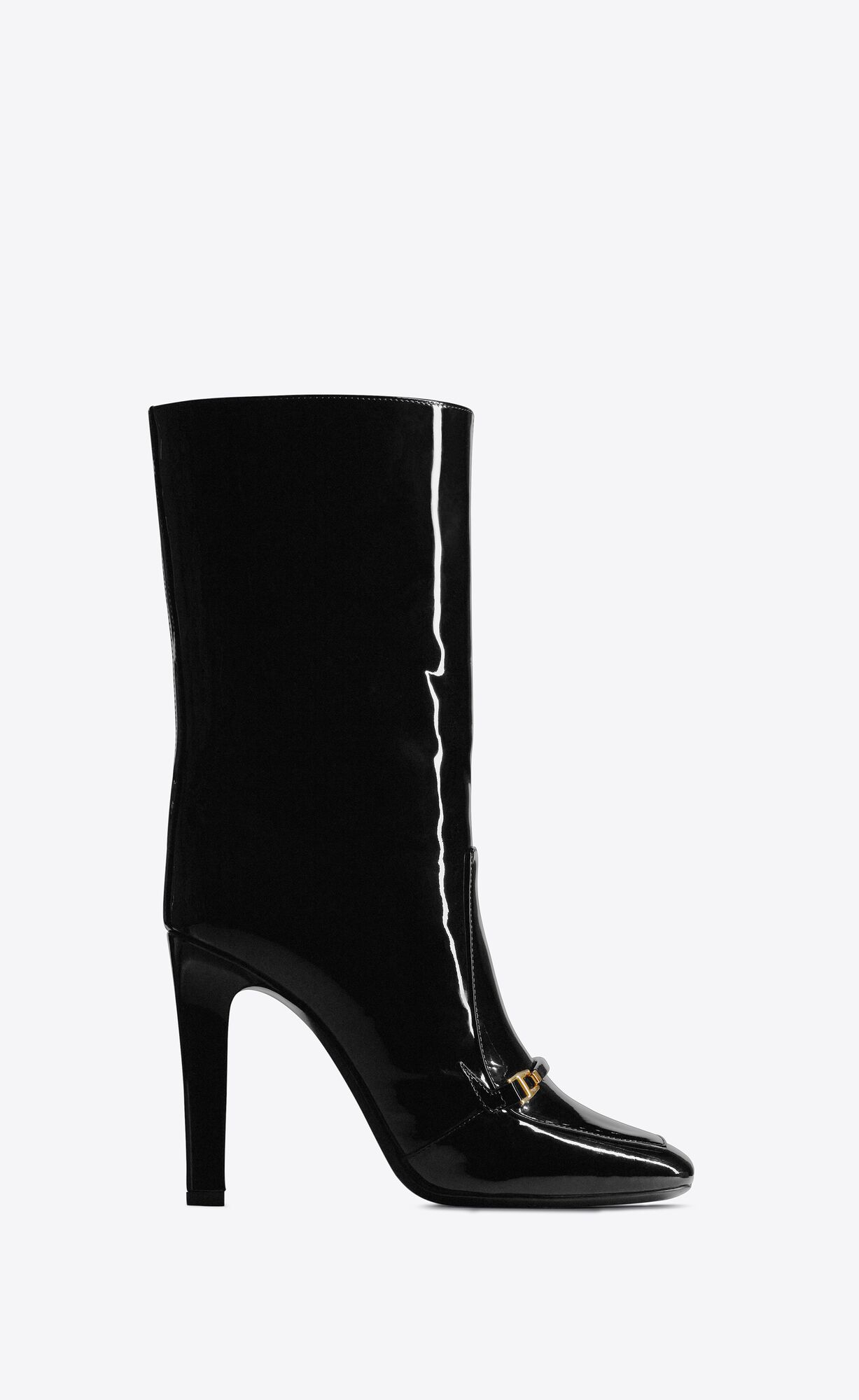 YSL Camden Boots In Lakovane Kozene Noir | 83720-PFJZ