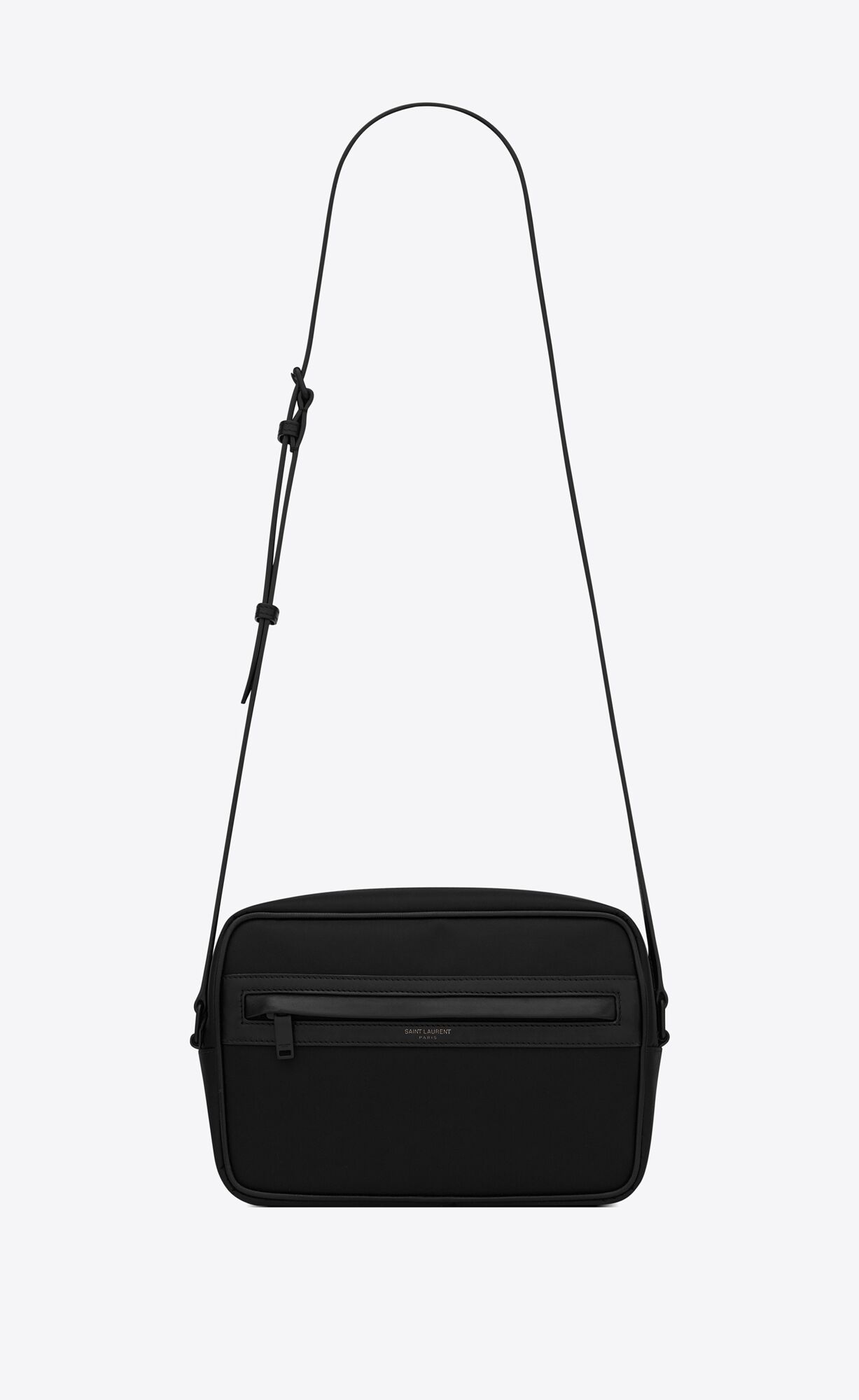 YSL Camp Camera Bag In Econyl® And Lambskin Noir | 91735-PVSG