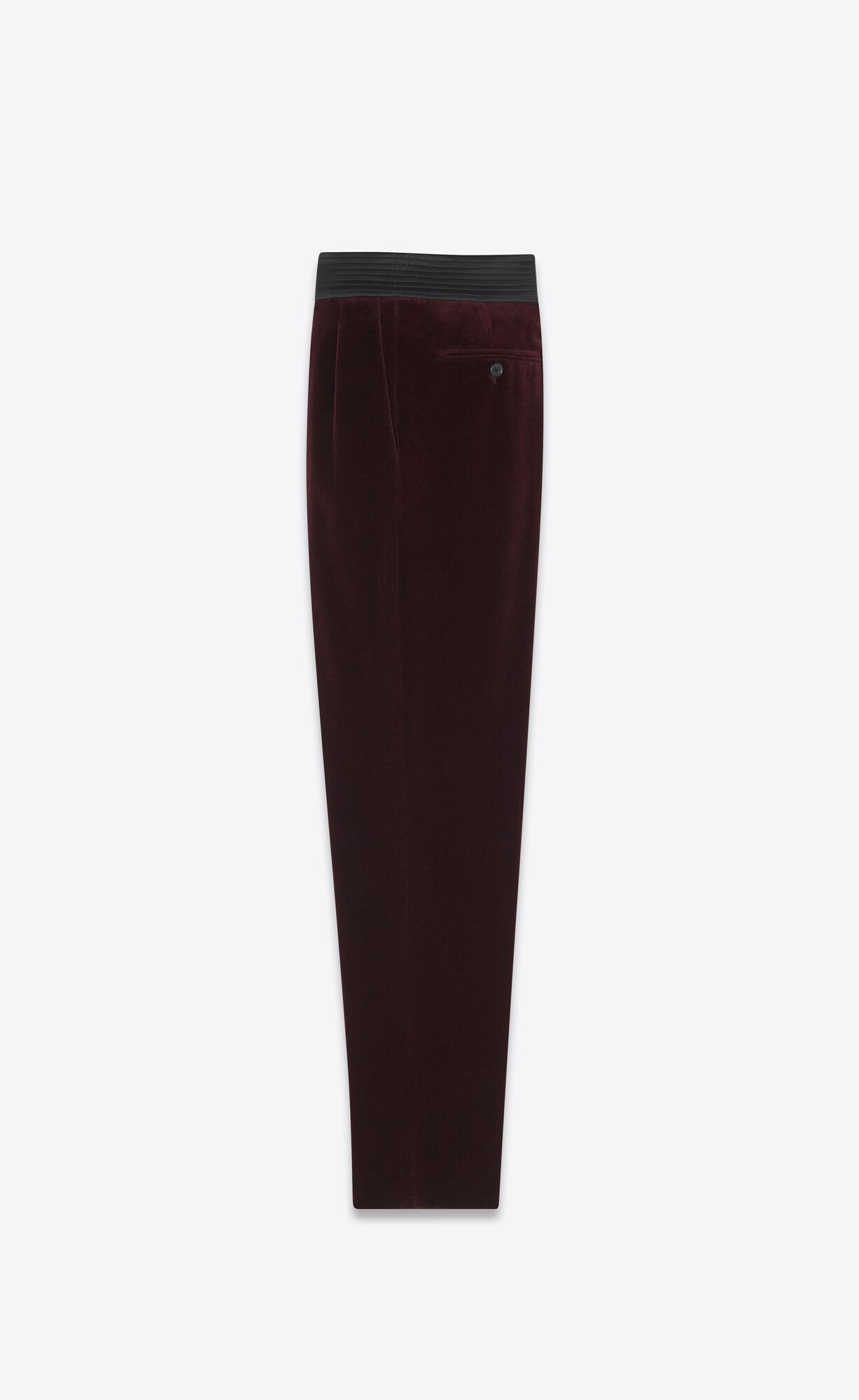 YSL Carrot-fit Pants In Bavlnene Velvet Vino Noir | 15429-ZJTU