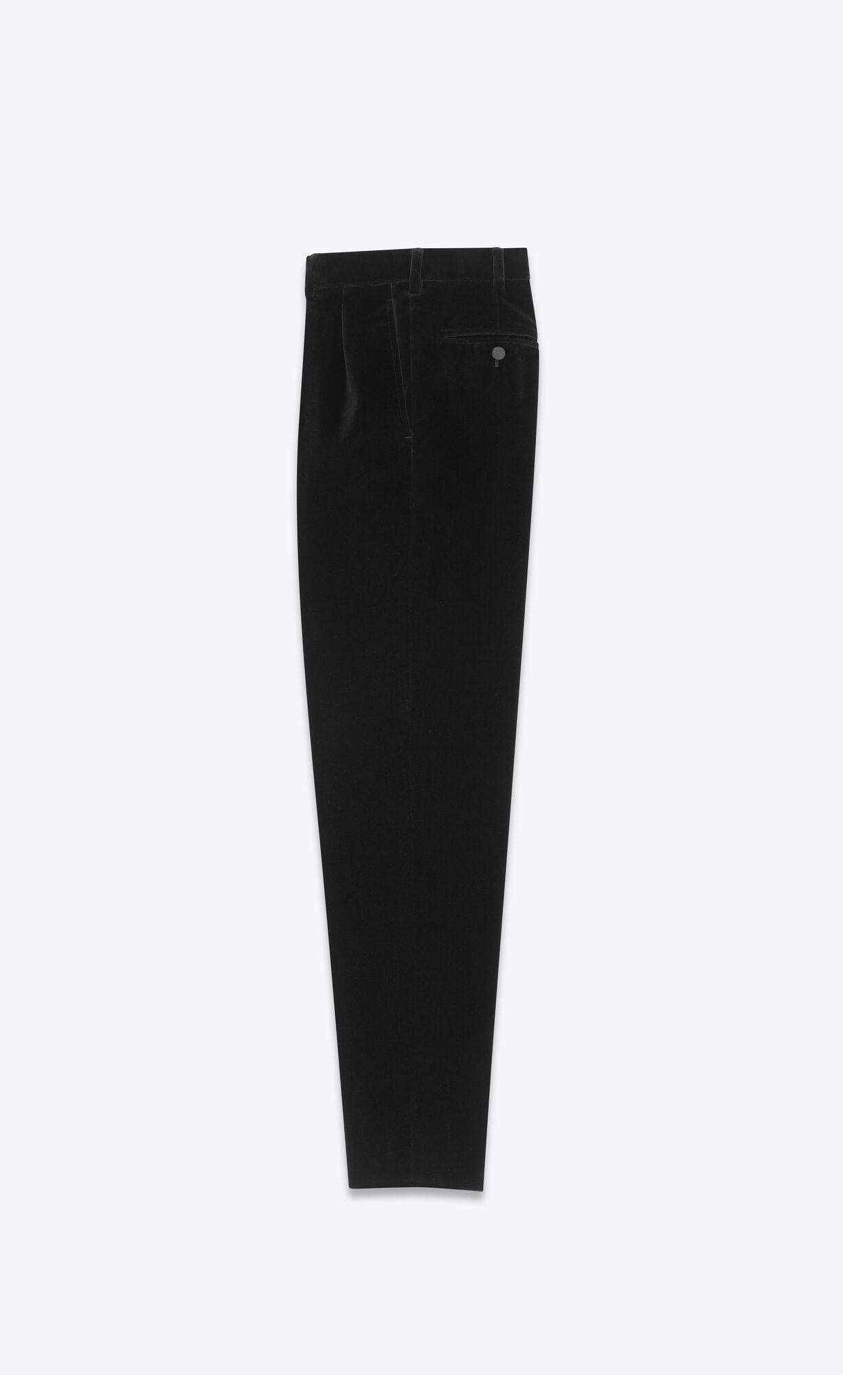 YSL Carrot-fit Pants In Bavlnene Velvet Noir | 58104-VBFE