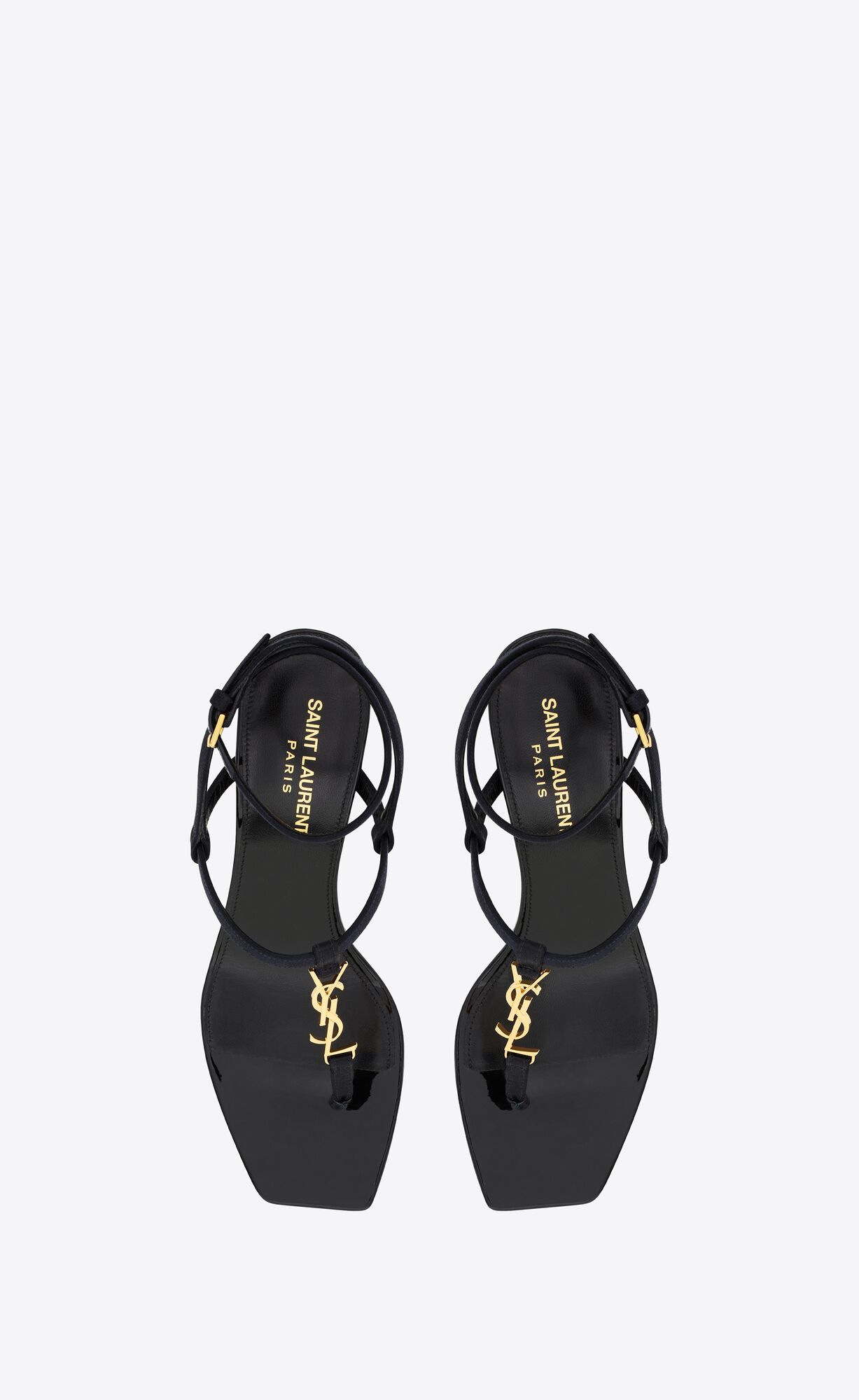 YSL Cassandra Sandals In Silk Satin Námornícka Modrá | 63108-VBNH