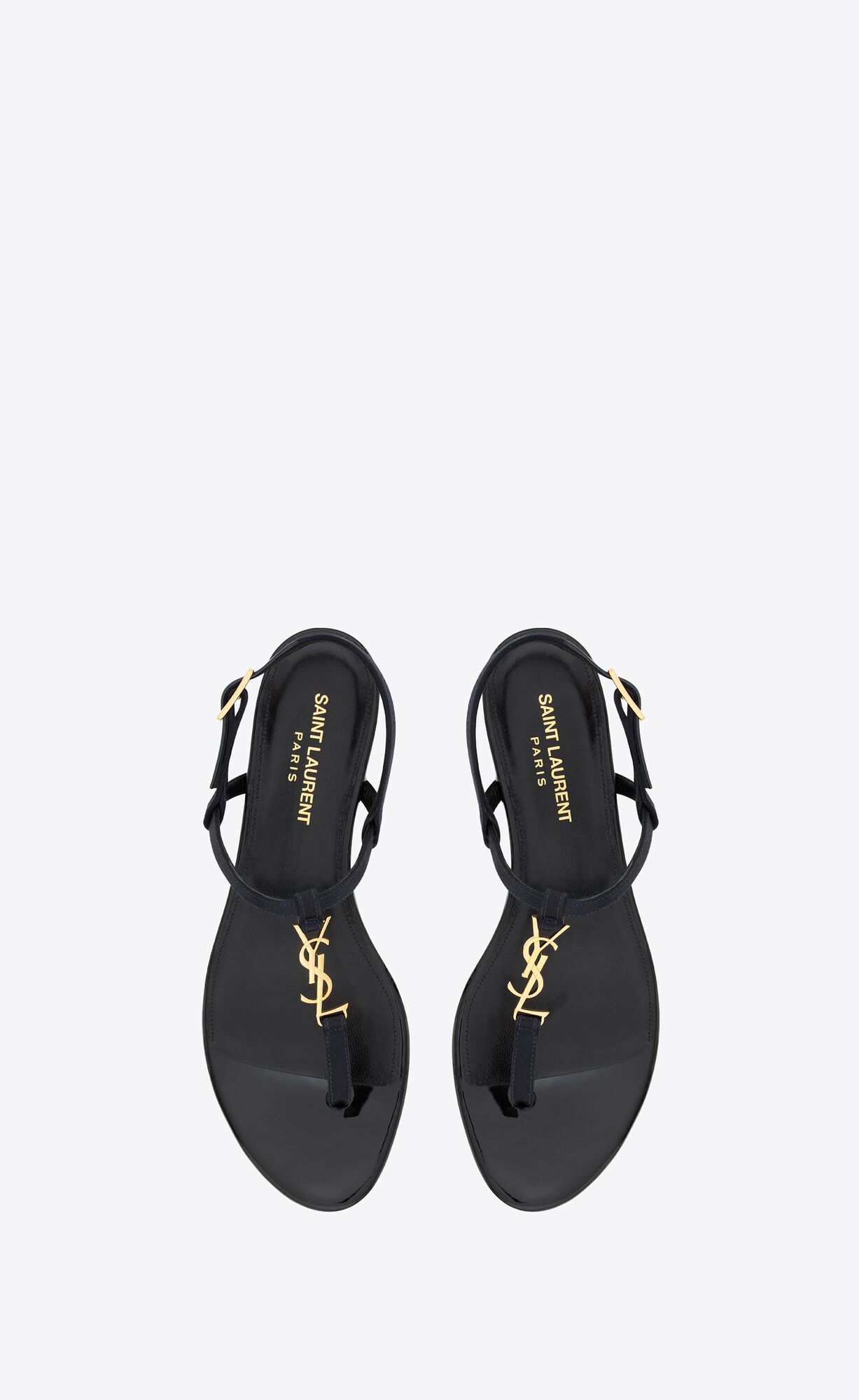 YSL Cassandra Sandals In Silk Satin Námornícka Modrá | 98567-HMEI