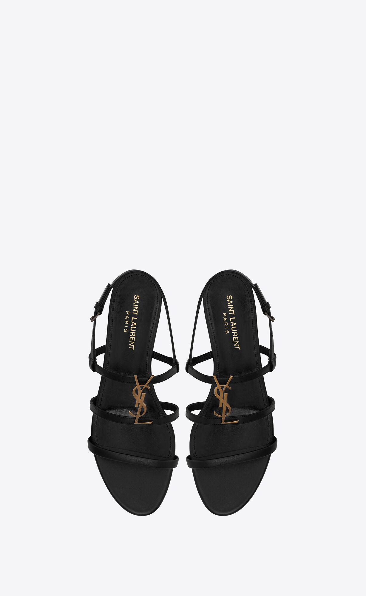 YSL Cassandra Sandals In Smooth Kozene Čierne | 48561-JRXL