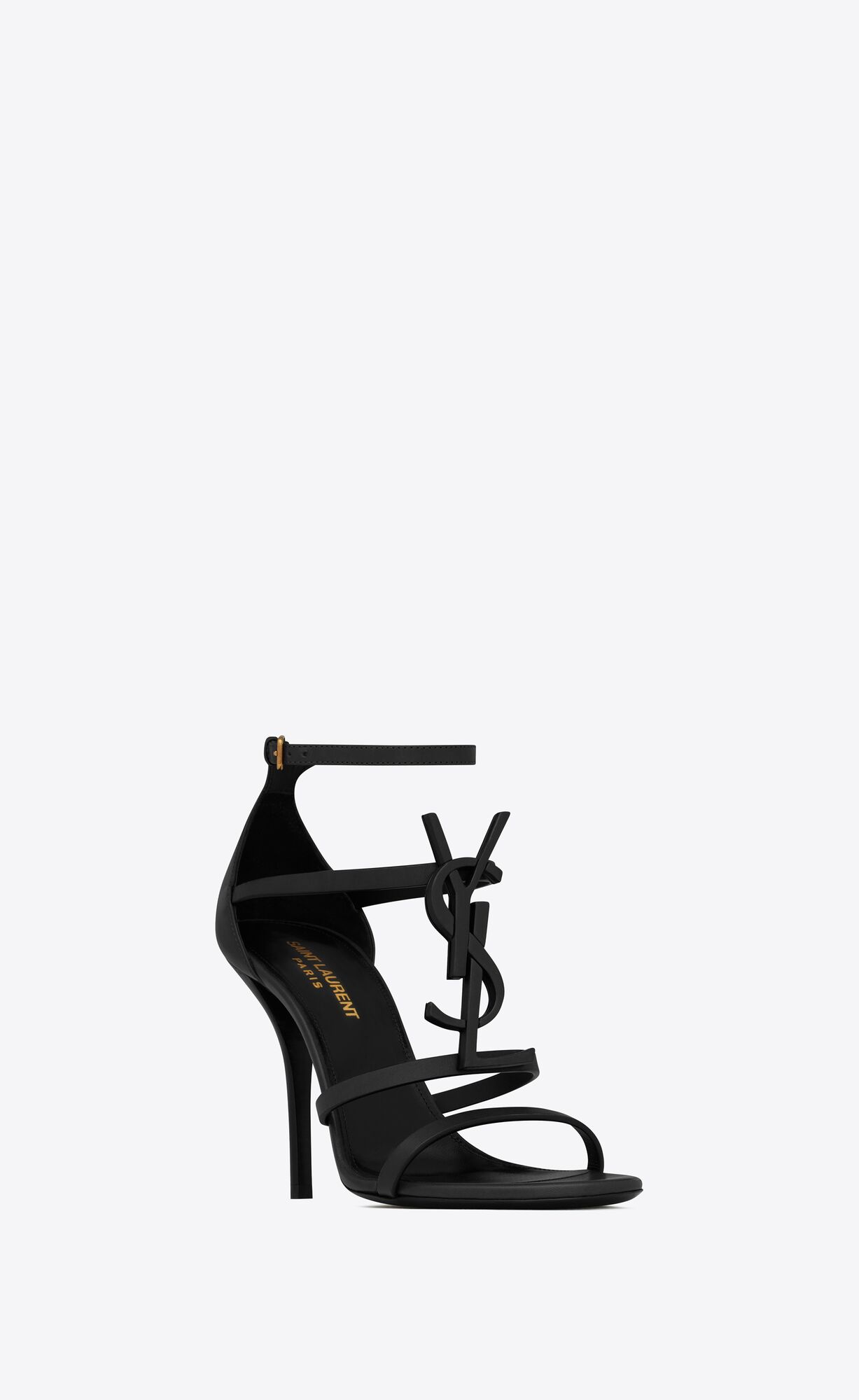 YSL Cassandra Sandals In Smooth Kozene Čierne | 64159-YRGX