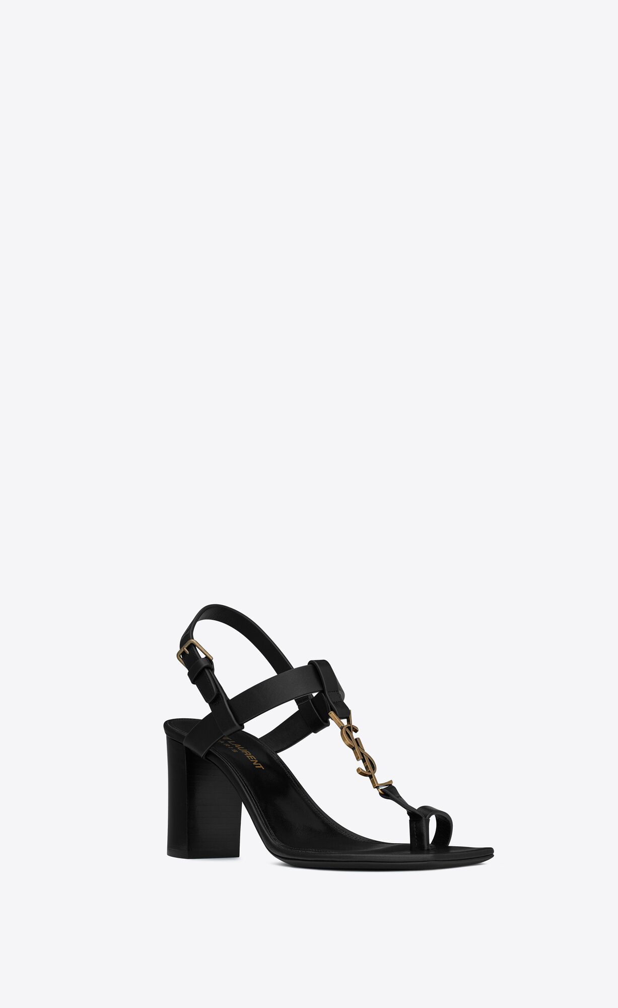 YSL Cassandra Sandals In Smooth Kozene Čierne | 73891-UPVD