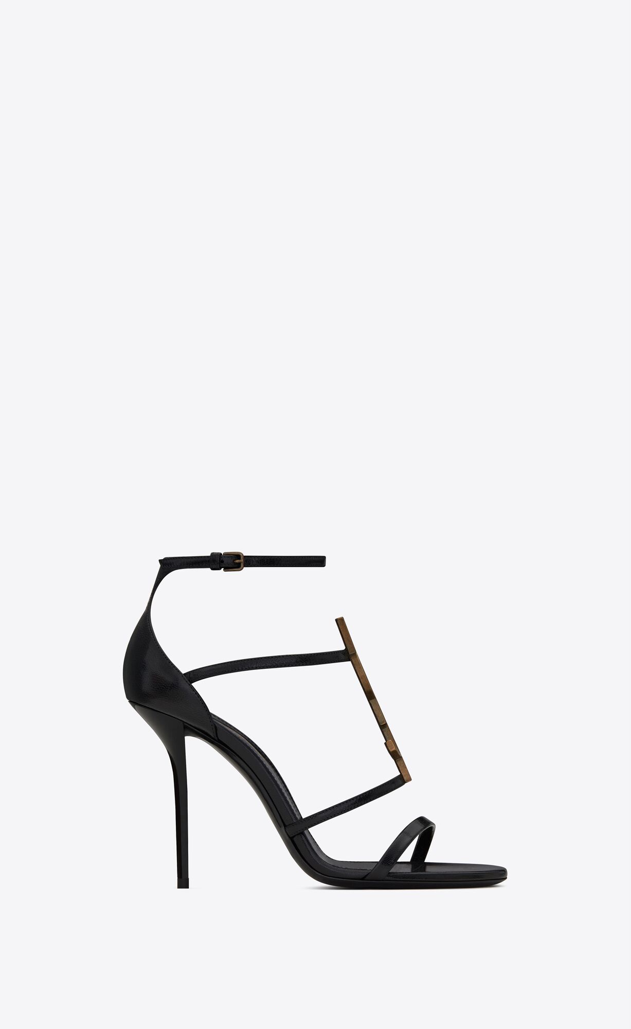 YSL Cassandra Sandals In Smooth Kozene Čierne | 96027-FGPN