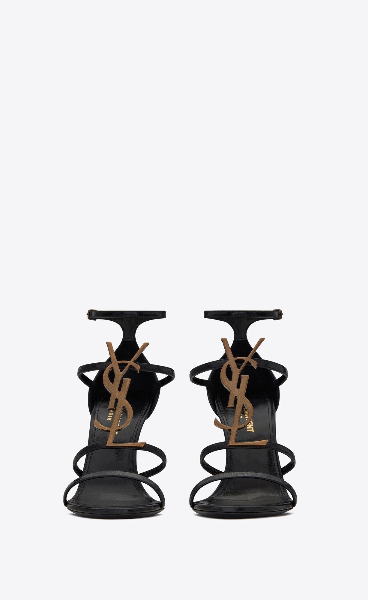 YSL Cassandra Sandals In Smooth Kozene Čierne | 96027-FGPN