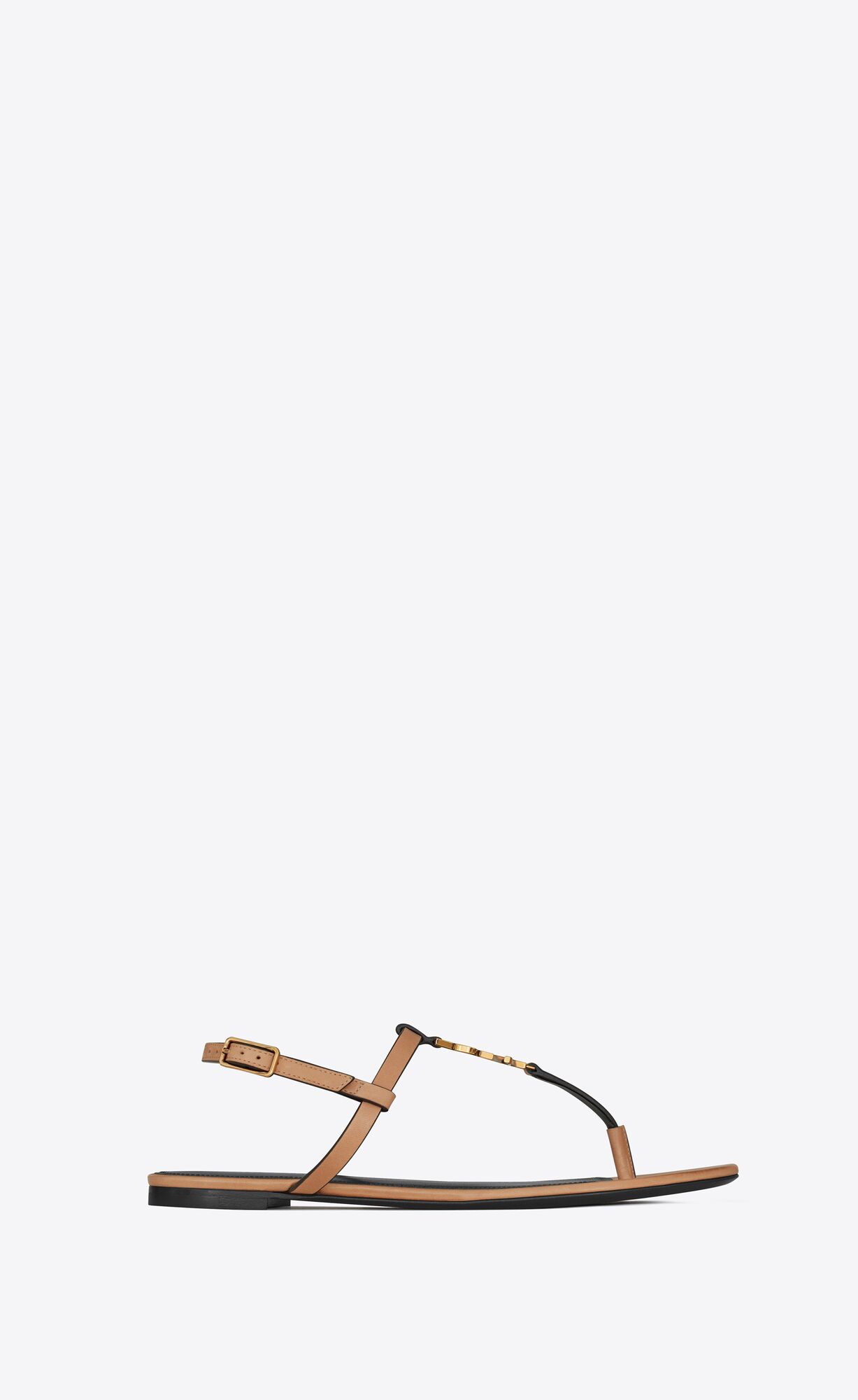 YSL Cassandra Sandals In Vegetable-tanned Kozene Zlate | 41256-XFAD