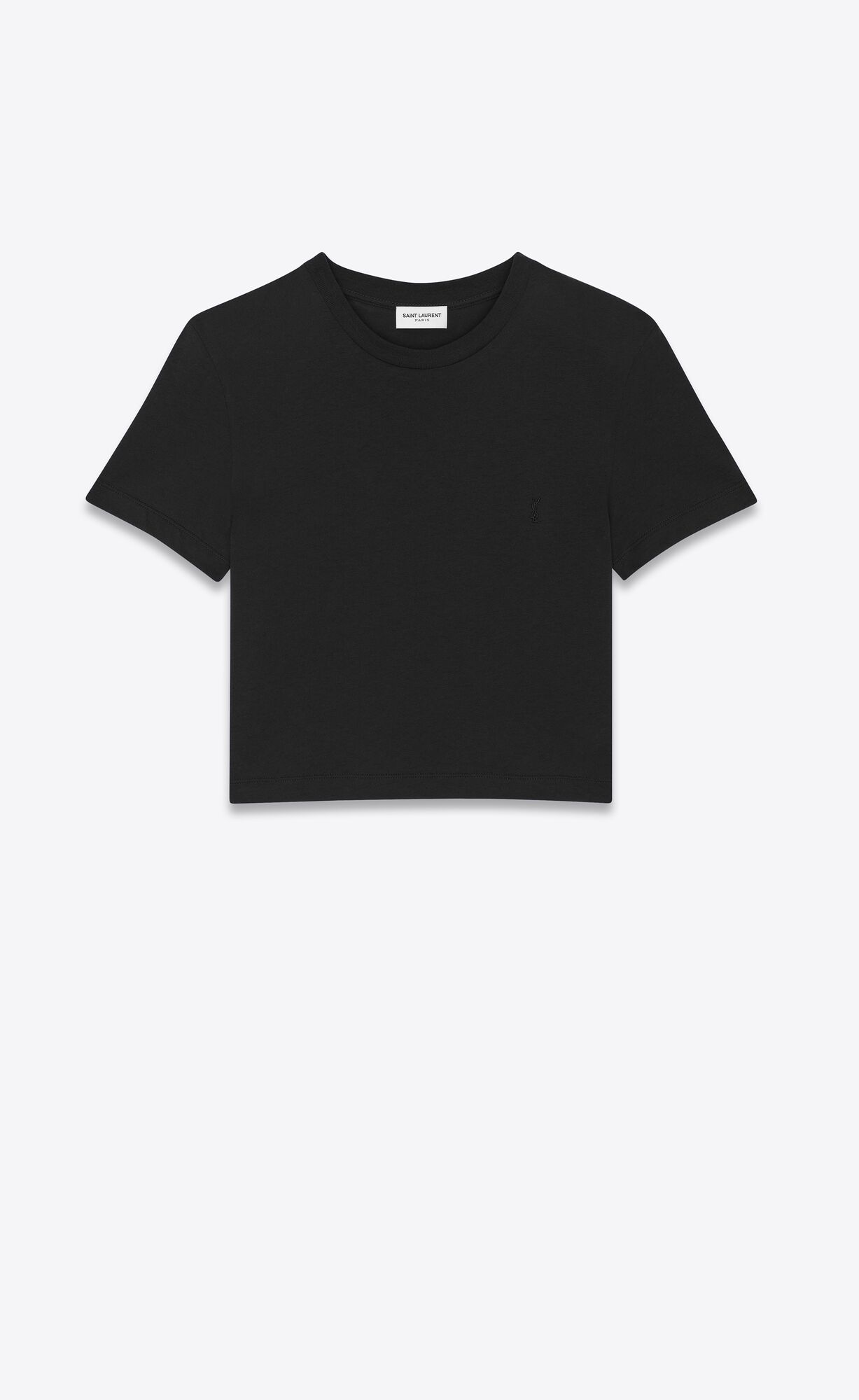 YSL Cassandre Cropped T-shirt Čierne | 75419-VKAC