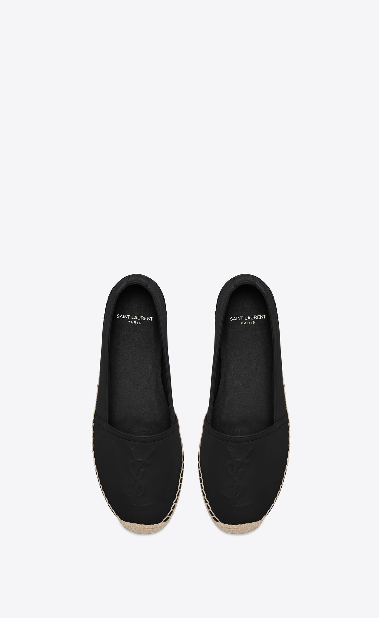 YSL Cassandre Espadrilles In Lambskin Čierne | 39256-NZVG