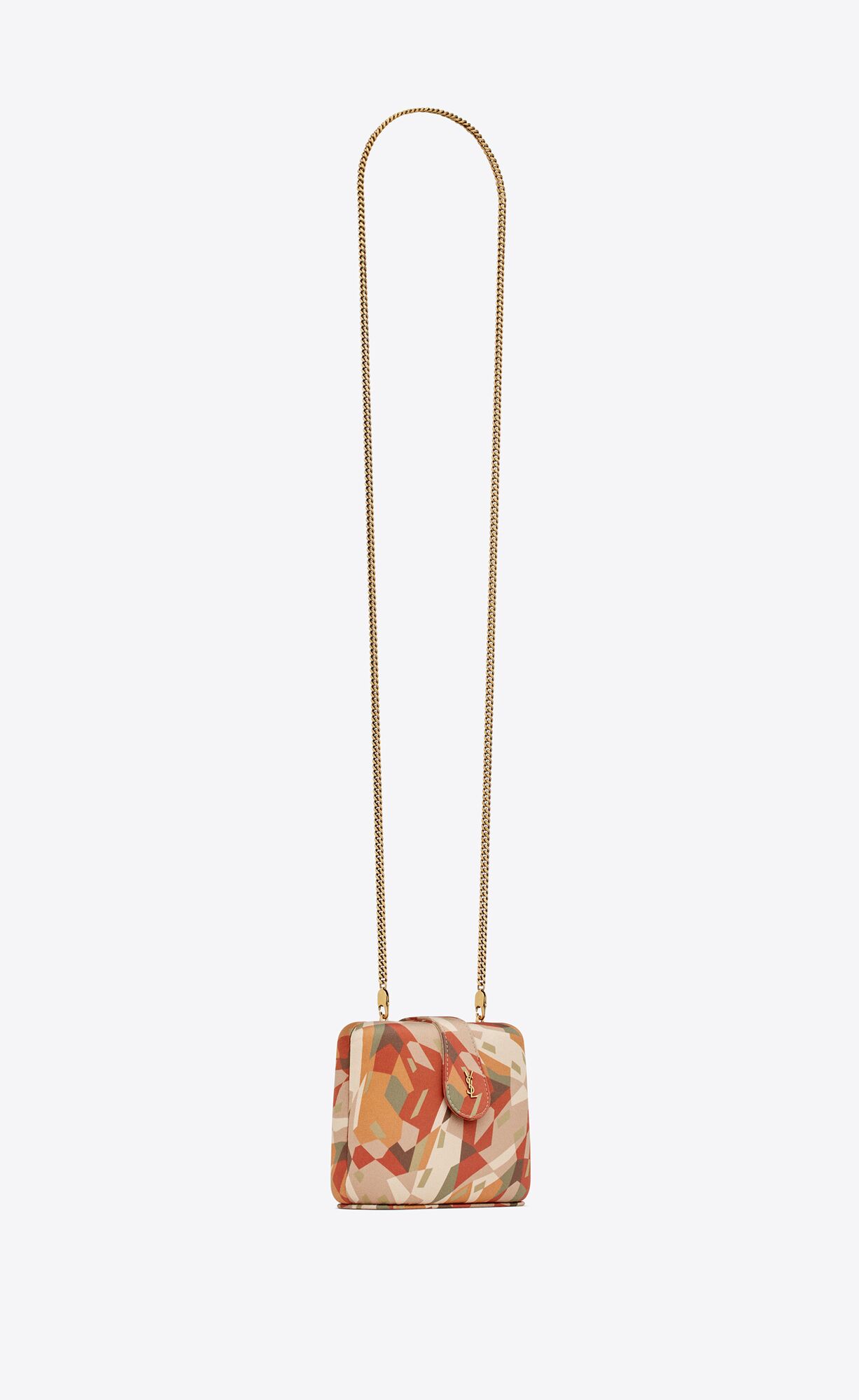 YSL Cassandre Jewelry Box On Chain In Printed Satin Viacfarebný | 23145-VCRZ