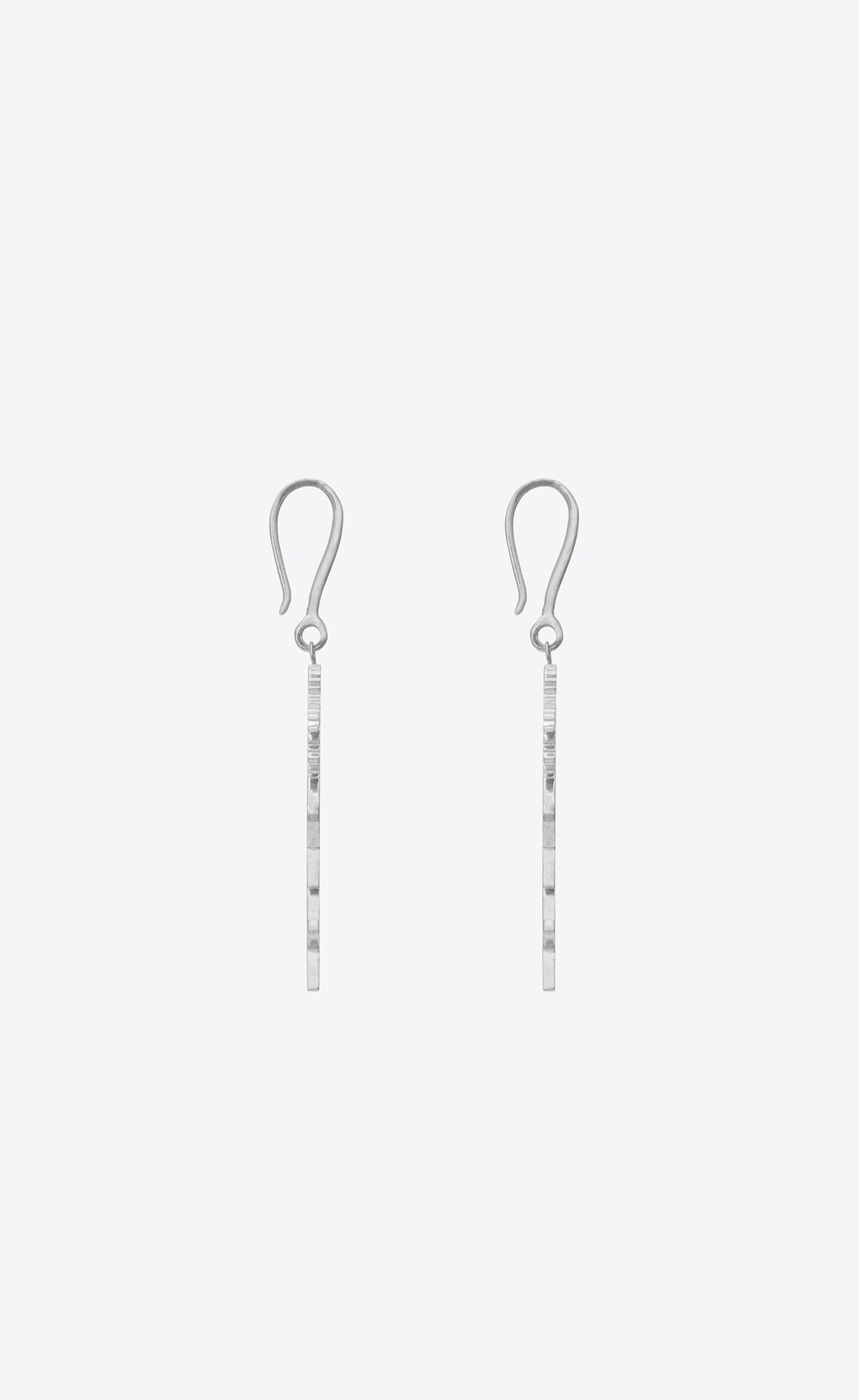 YSL Cassandre Palm Earrings In Metal Mirror | 06149-TCQX