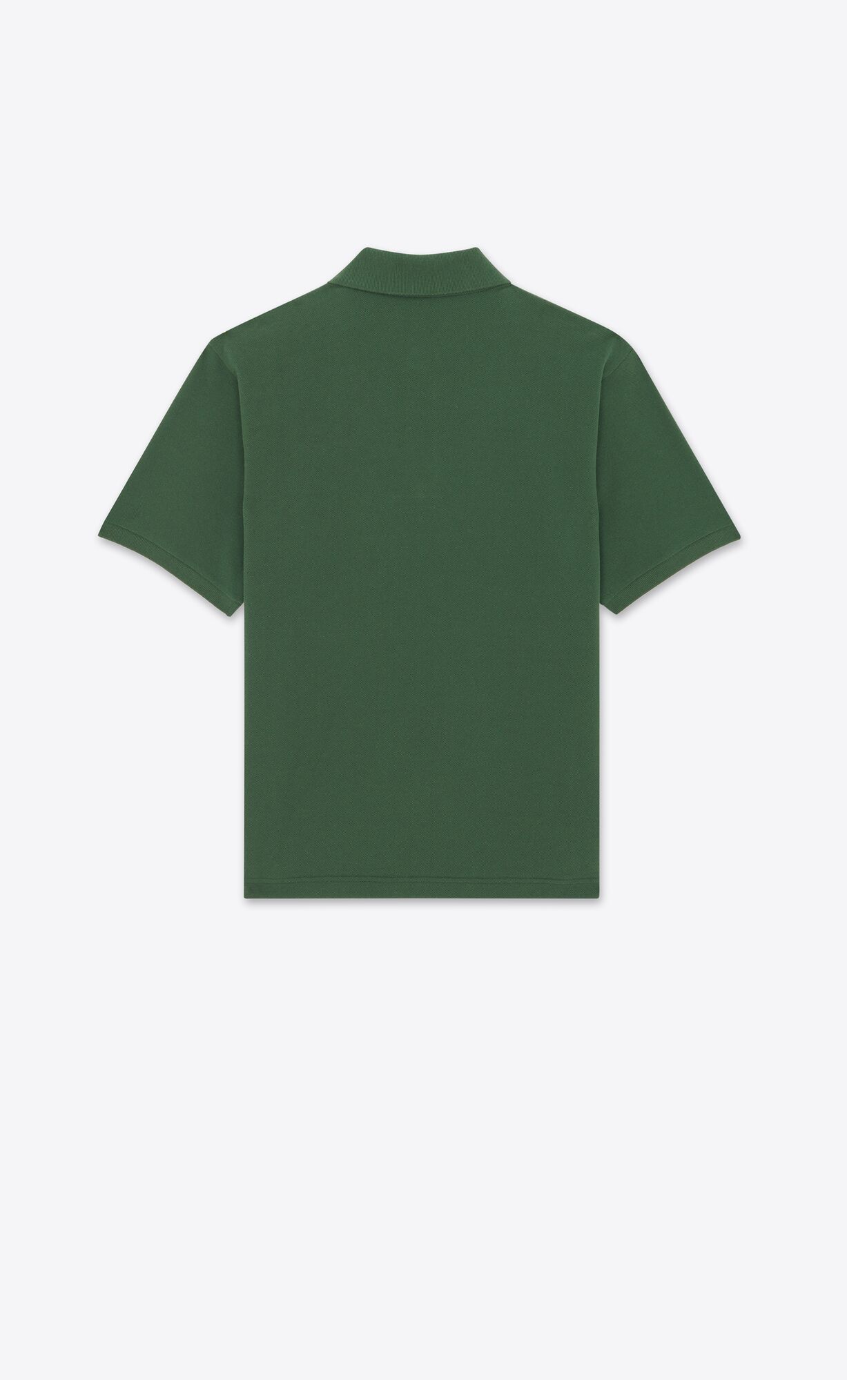 YSL Cassandre Polo Shirt In Bavlnene Piqué Vert Fonce | 31756-OGPI