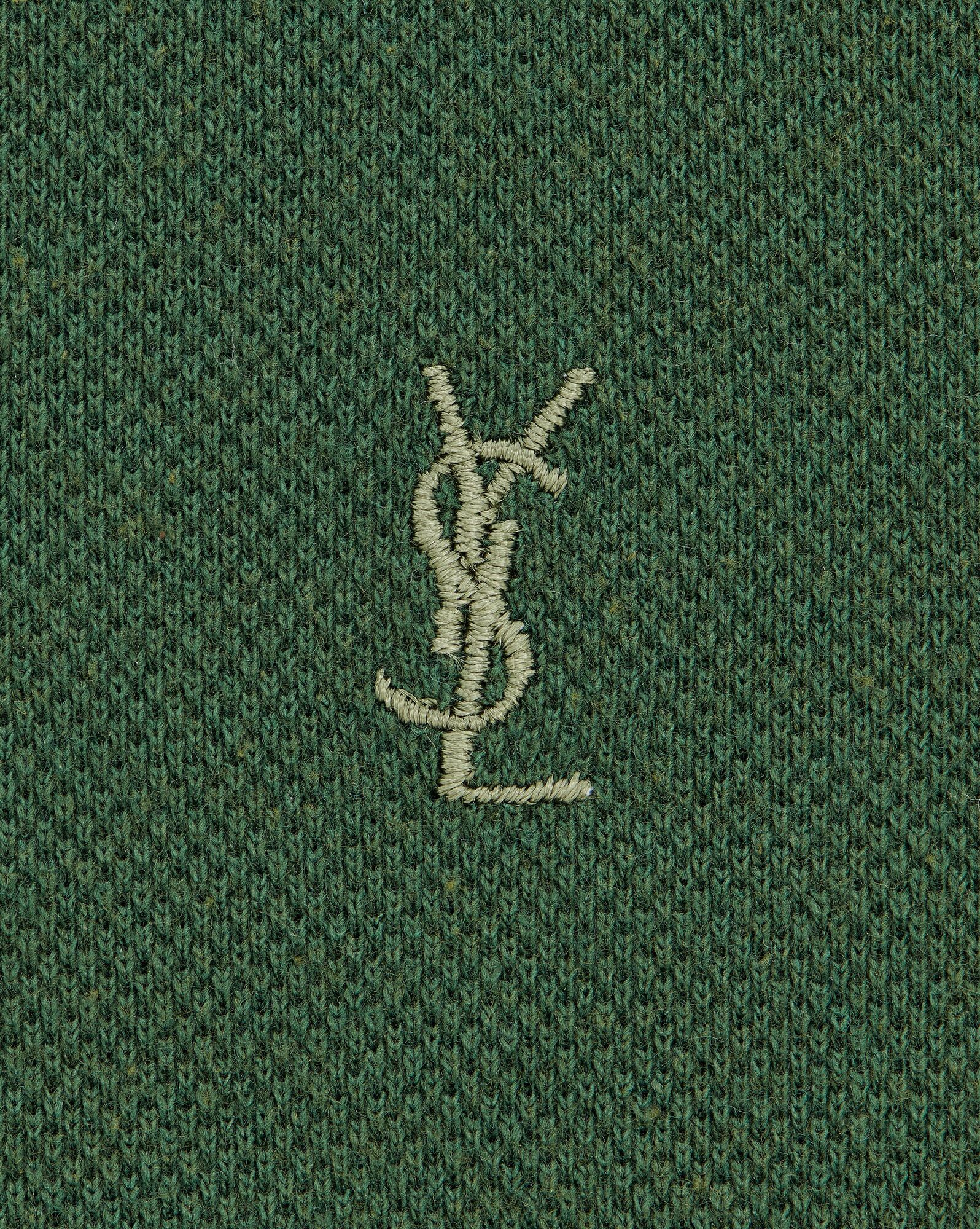 YSL Cassandre Polo Shirt In Bavlnene Piqué Vert Fonce | 31756-OGPI