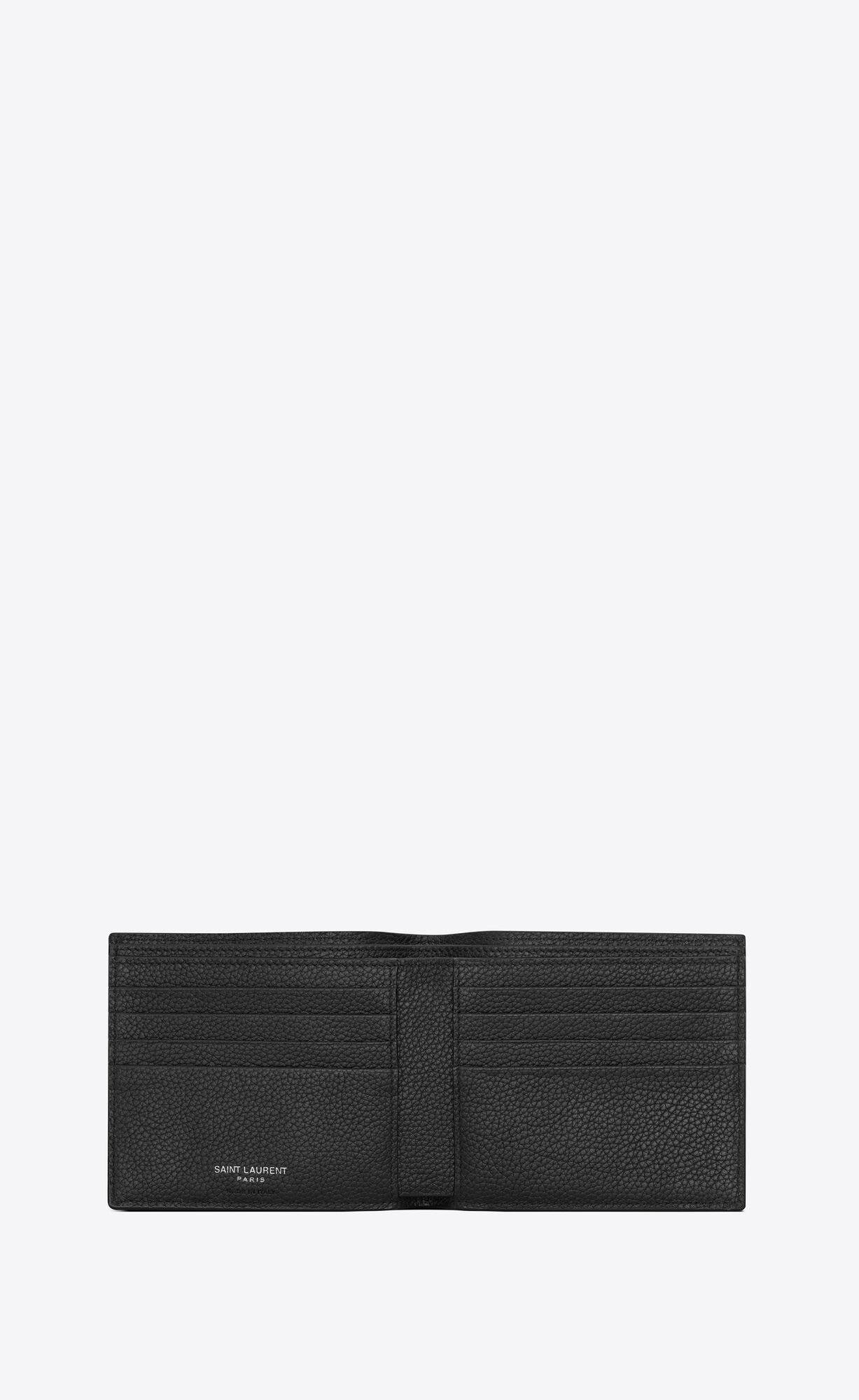 YSL Cassandre Shadow Saint Laurent East/West Wallet In Grained Kozene Čierne | 20163-XHLF