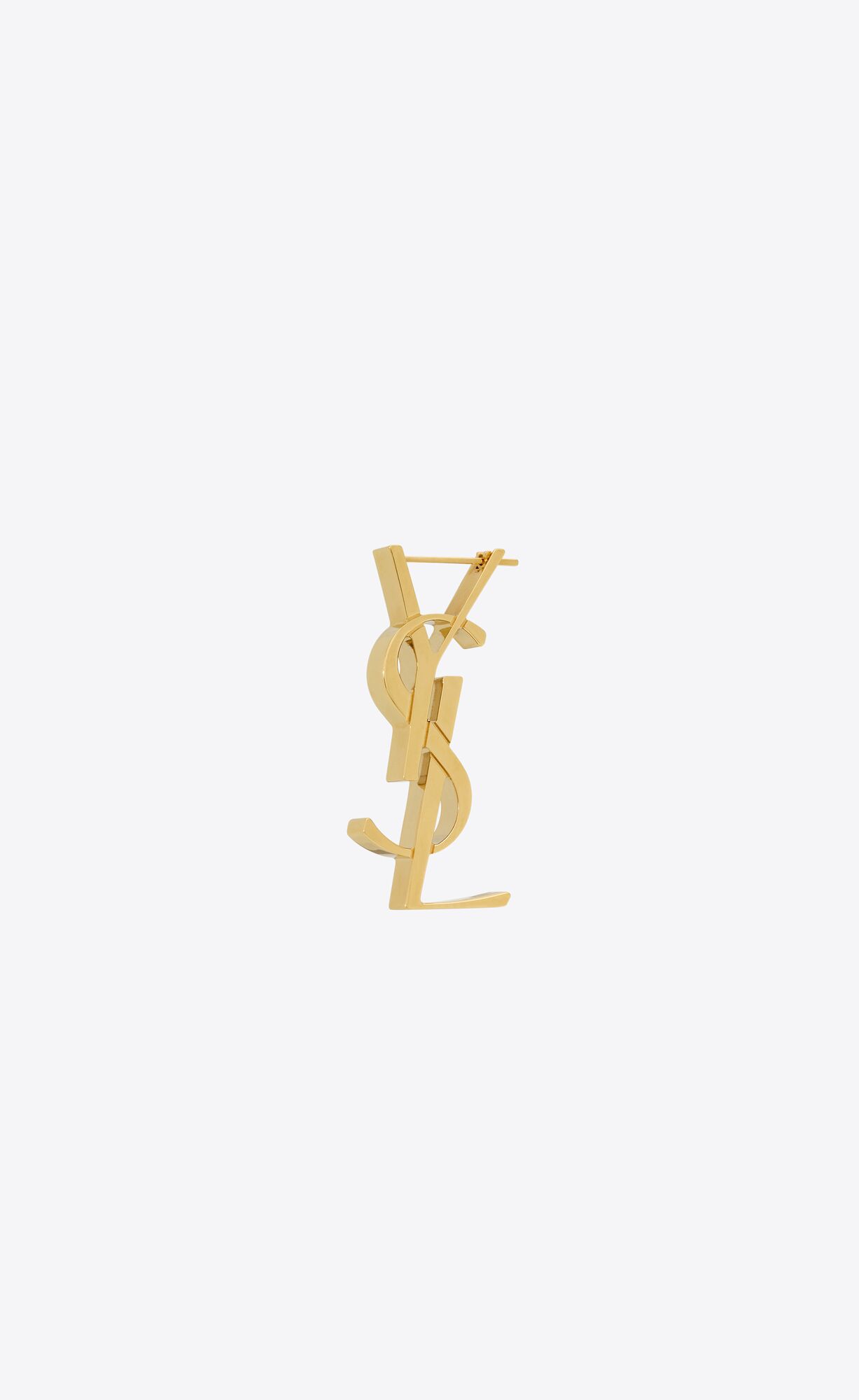 YSL Cassandre Single Earring In Metal Zlate | 31827-DYEW