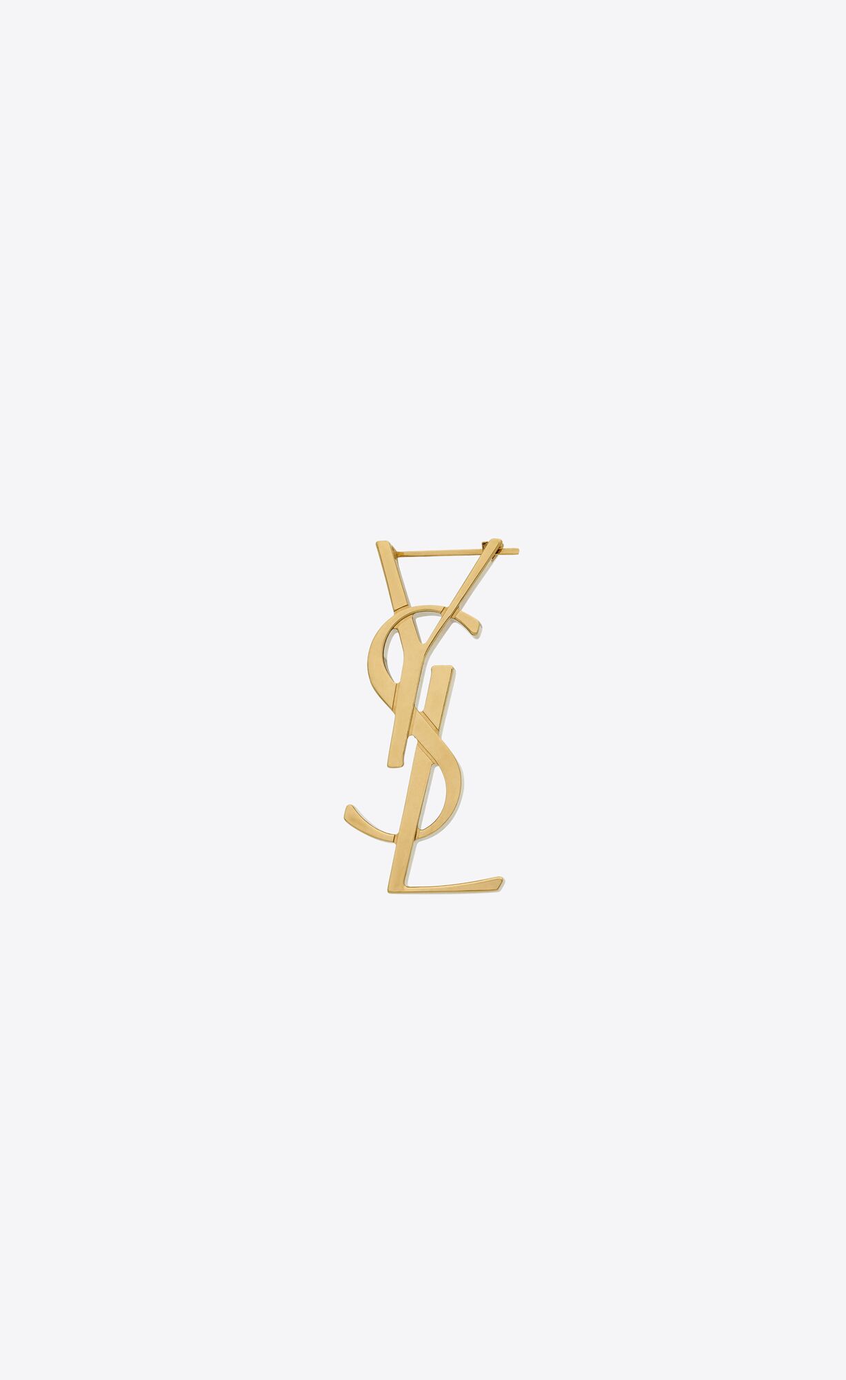 YSL Cassandre Single Earring In Metal Zlate | 31827-DYEW