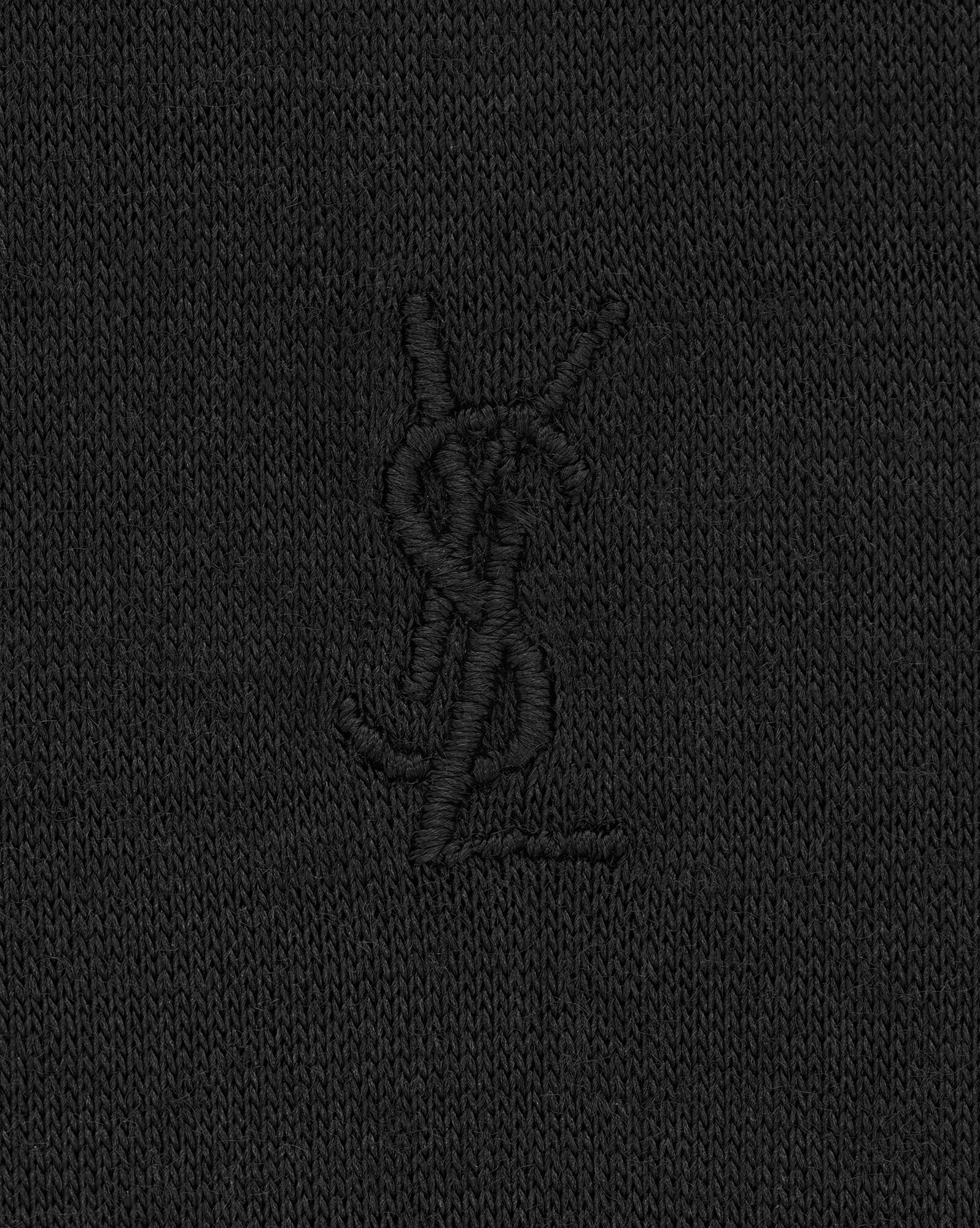 YSL Cassandre T-shirt In Silk Vlna Čierne | 12064-HQMX