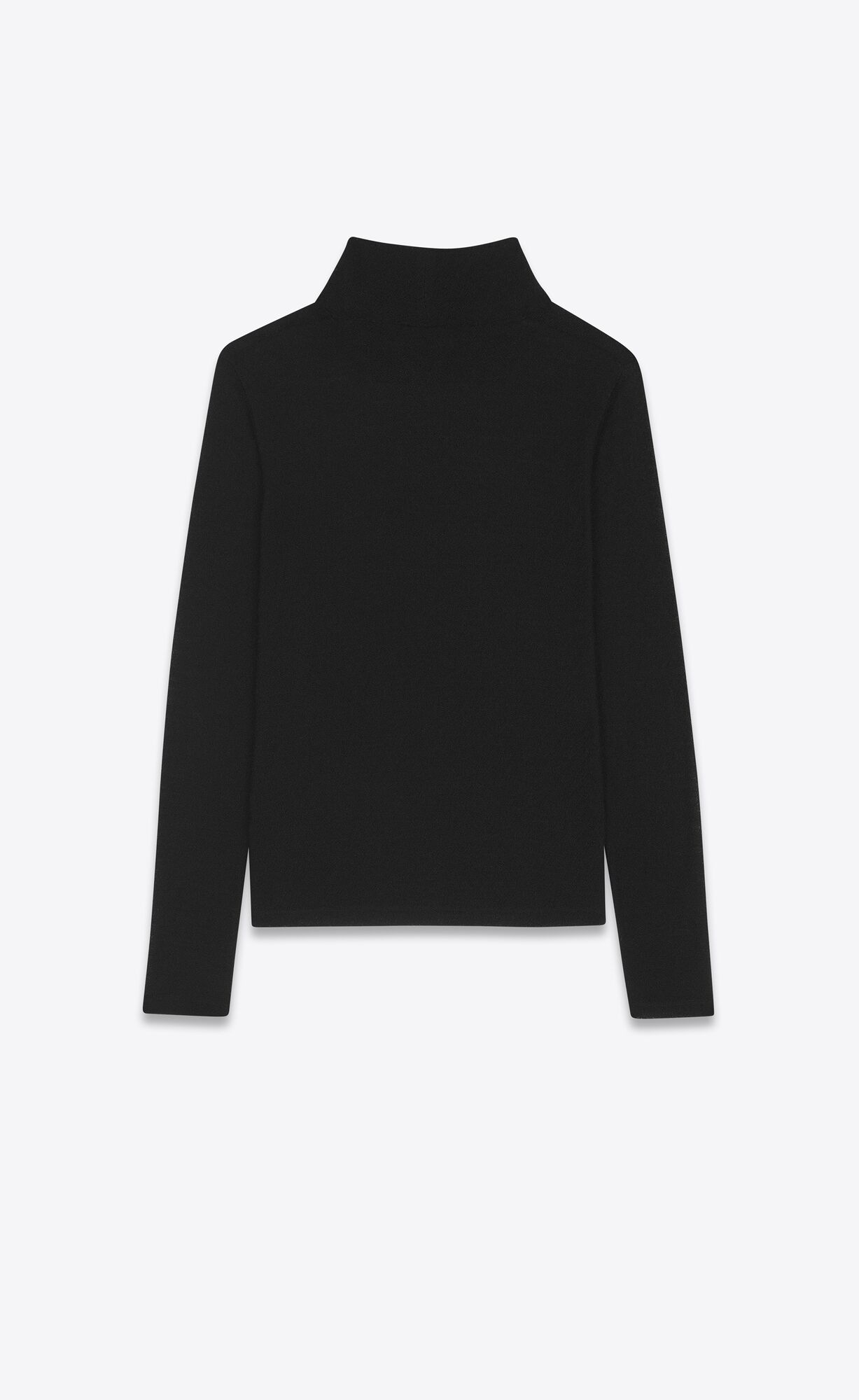 YSL Cassandre Turtleneck T-shirt In Vlna Jersey Noir | 68451-ATPN