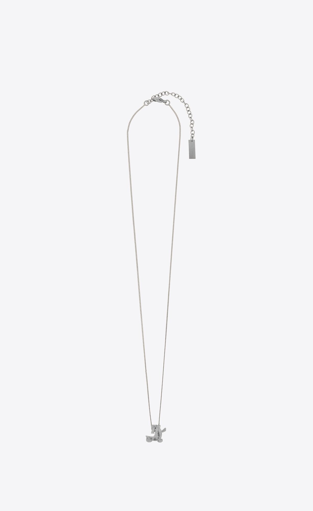 YSL Cassandre Twist Pendant Necklace In Metal Mirror | 17082-SDAI