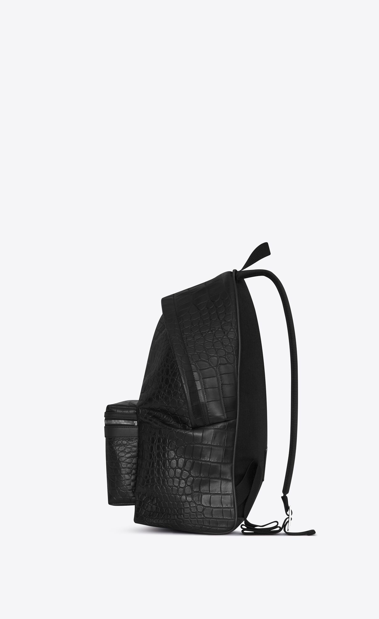 YSL City Backpack In Crocodile-embossed Kozene Čierne | 06715-XIWE